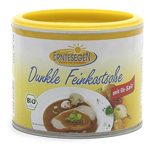 Erntesegen Dunkle Feinkostsoße in Dose, BIO-zertifiziert, mit Ur-Salz.