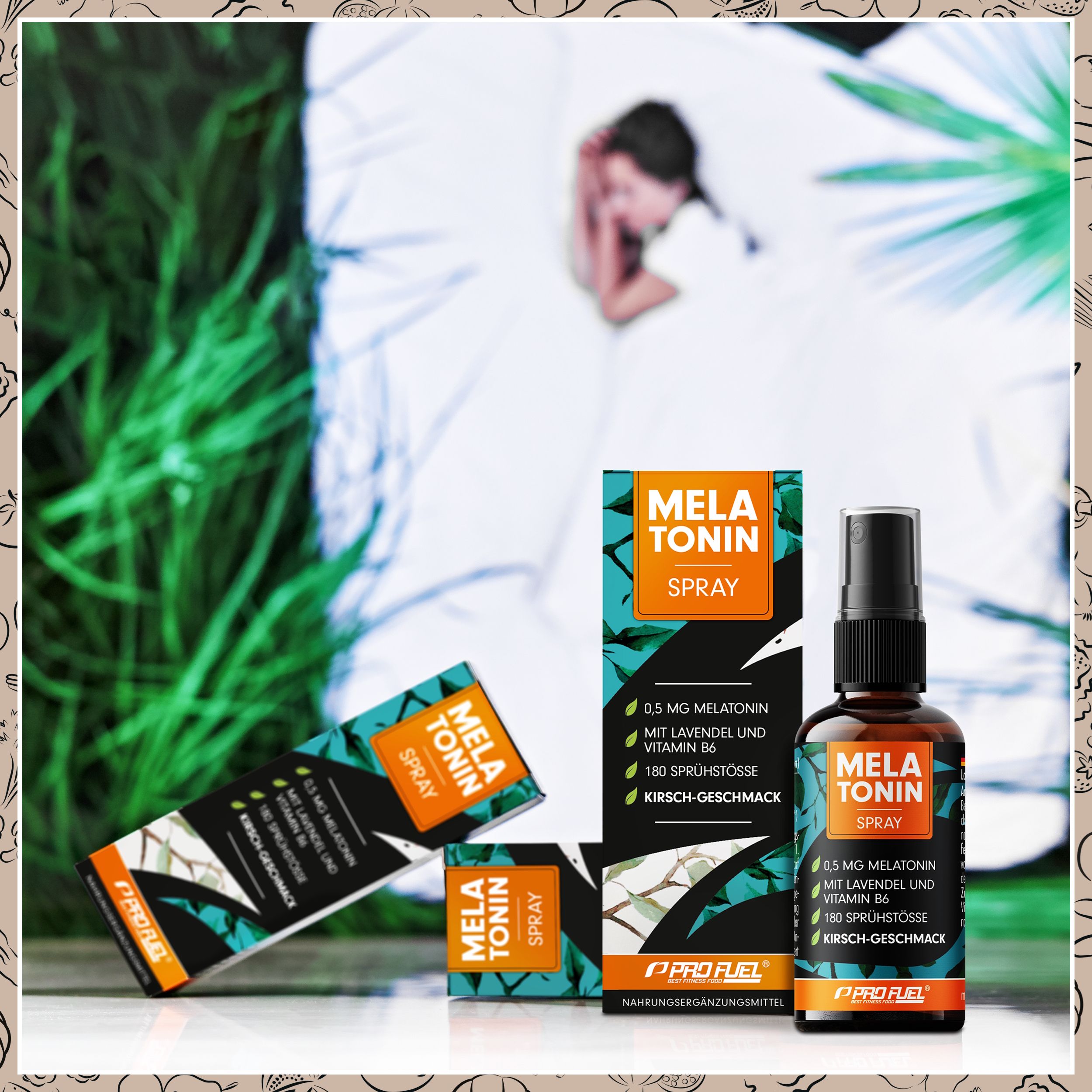 ProFuel - Melatonin Einschlaf-Spray – 0,5 mg Melatonin + Lavendel & Vitamin B6