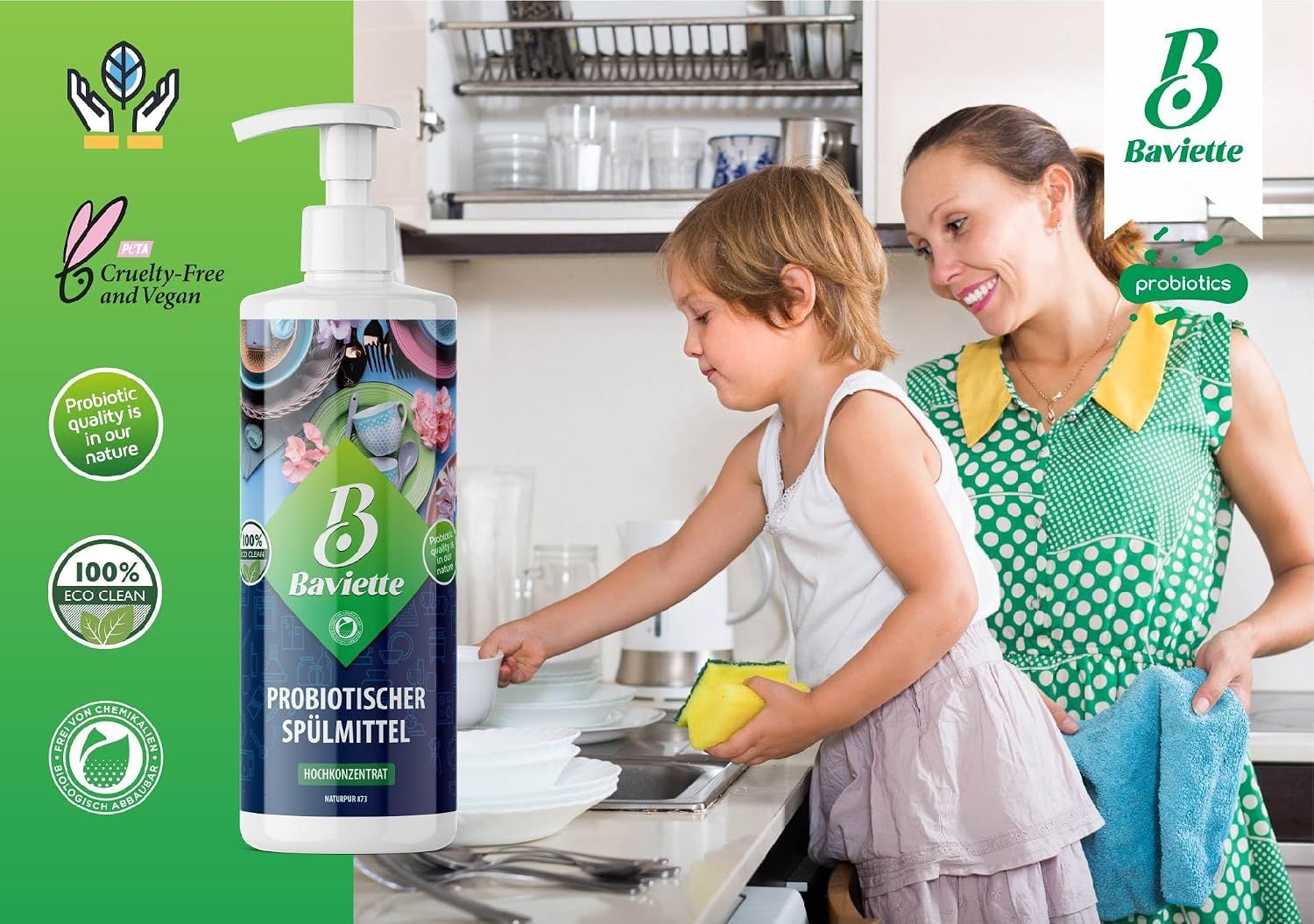 Baviette Probiotischer Spülmittel mit Aloe Vera