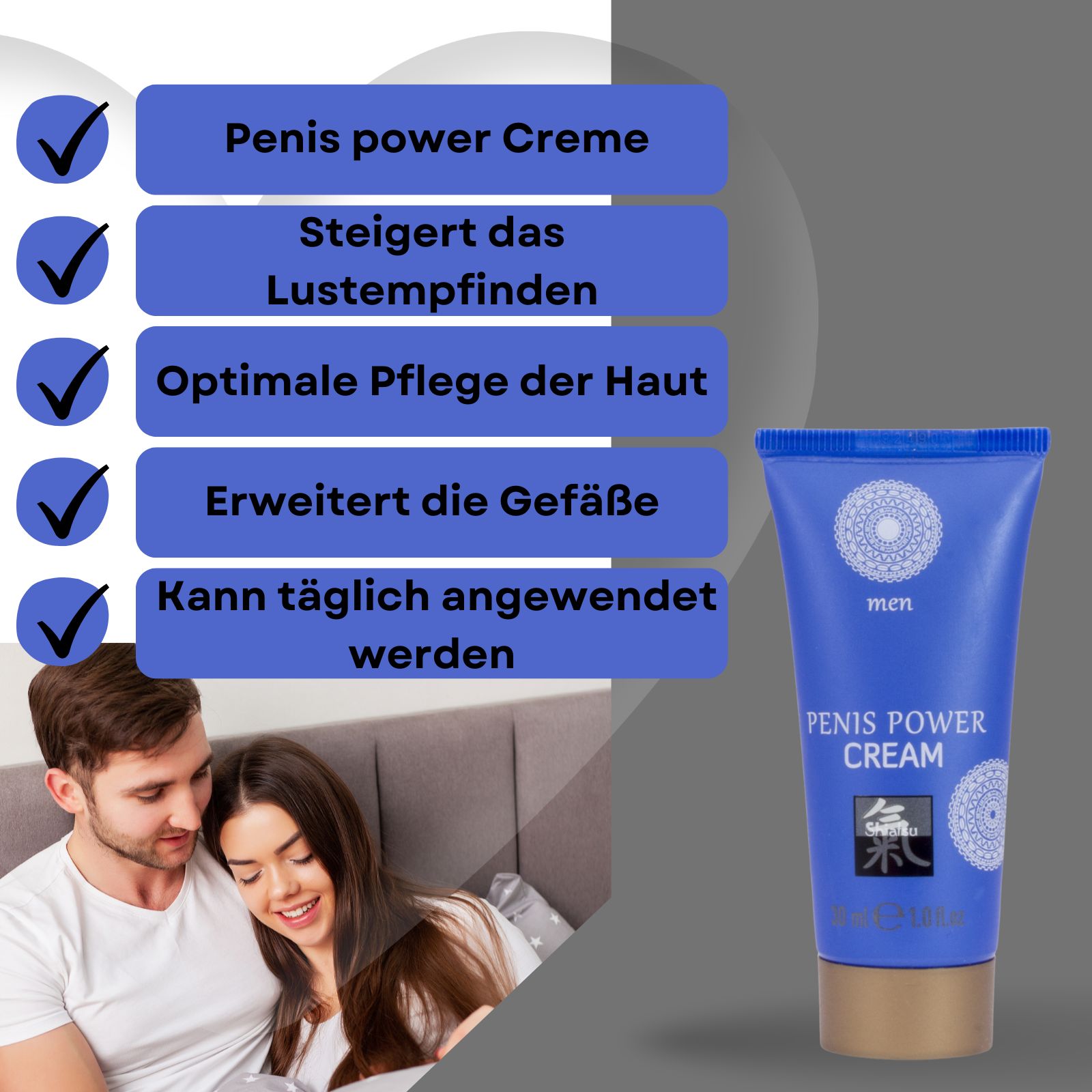 Rückseite der Schachtel. Text in Deutsch und Englisch. Inhaltsstoffe, 30 ml.