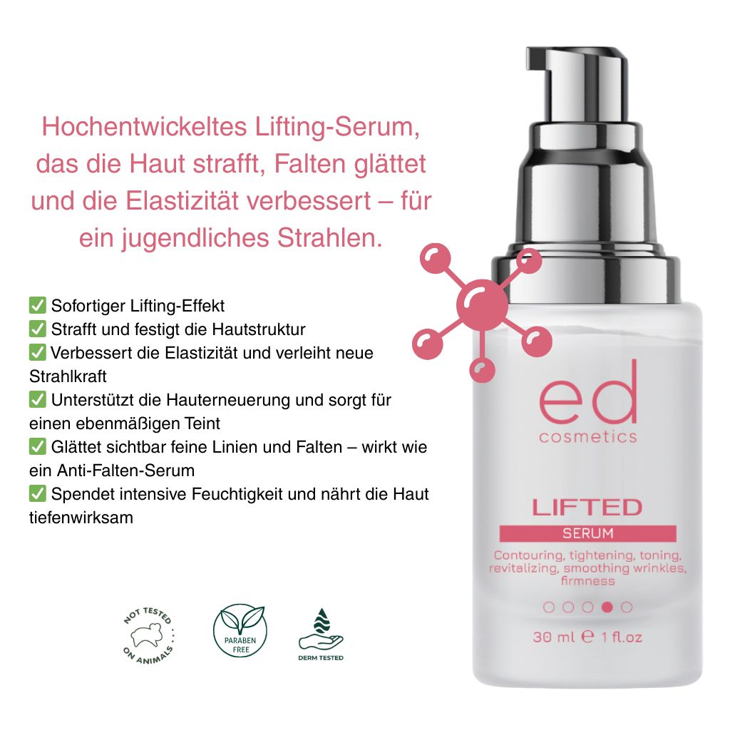 ED COSMETICS Lifting Serum – Straffung, ANTI-AGING & Hautverjüngung
