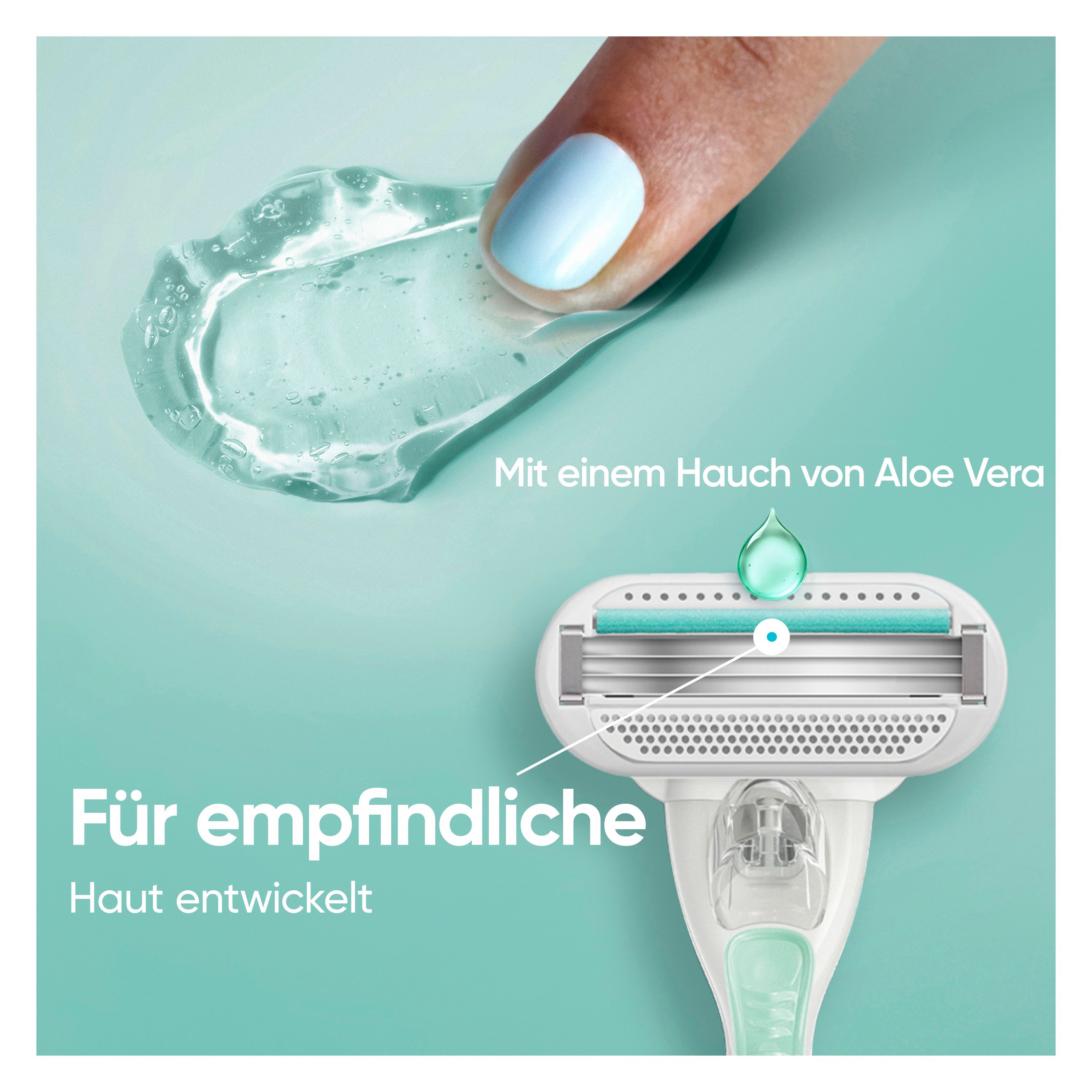 Gillette Venus - Nassrasierer "Smooth Sensitive" + 2 Rasierklingen