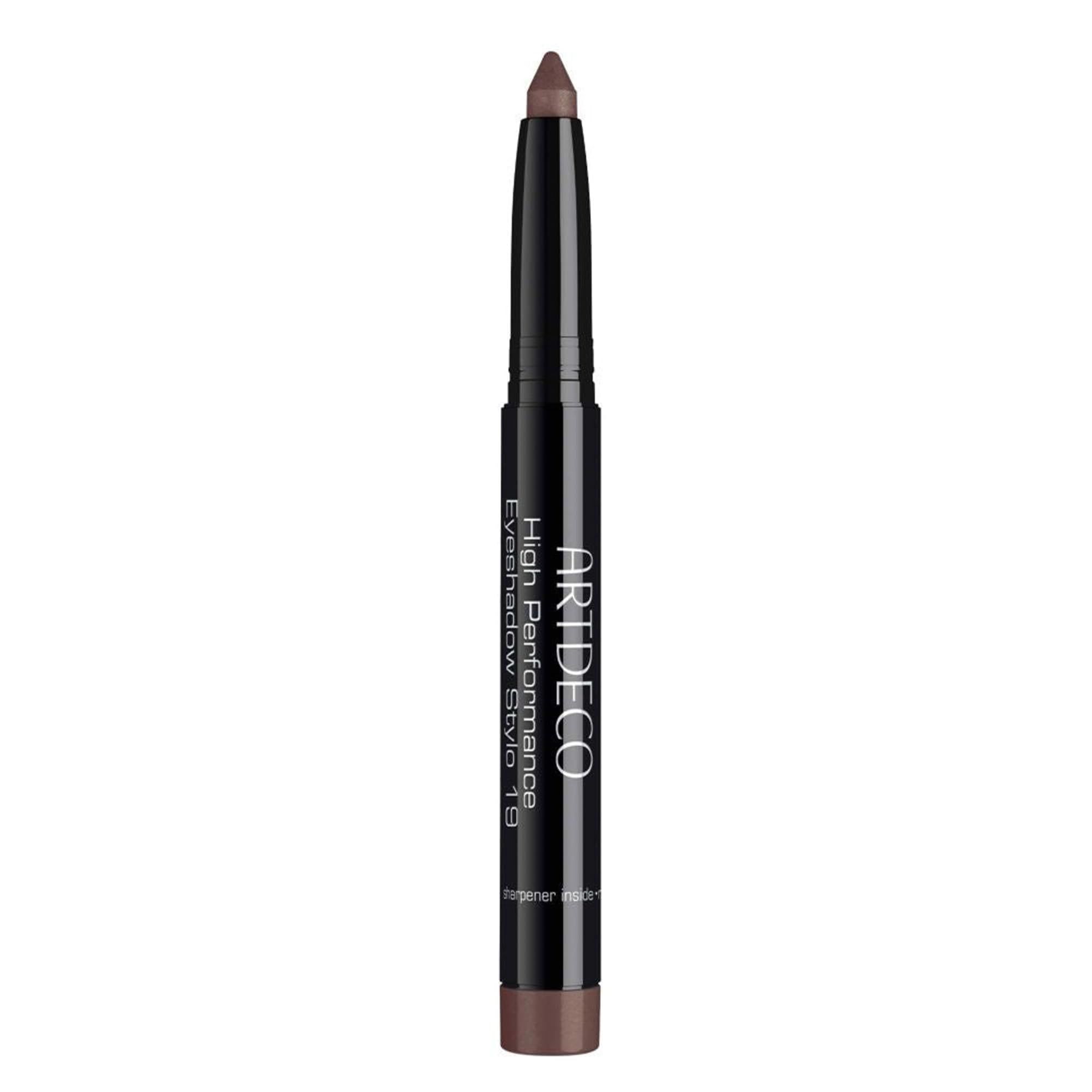 Ein einzelner ARTDECO High Performance Waterproof Lidschattenstift in Braun.