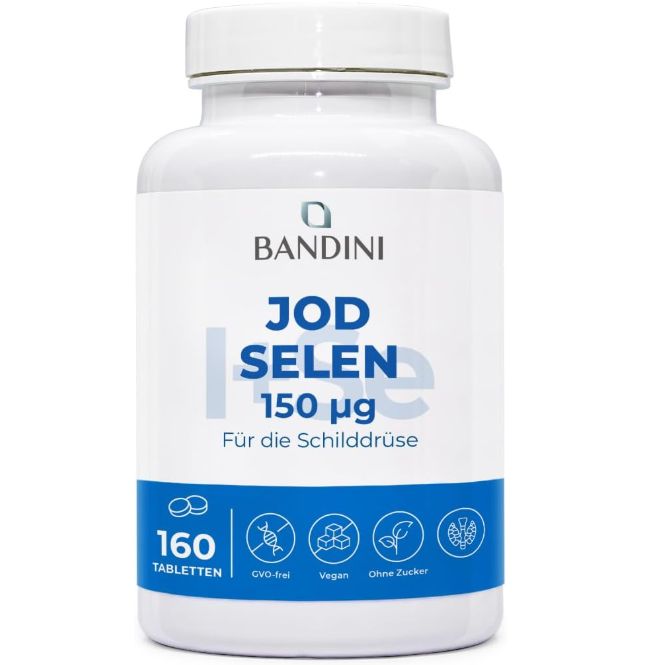 Bandini Jod Selen Tabletten, 160 Stück.