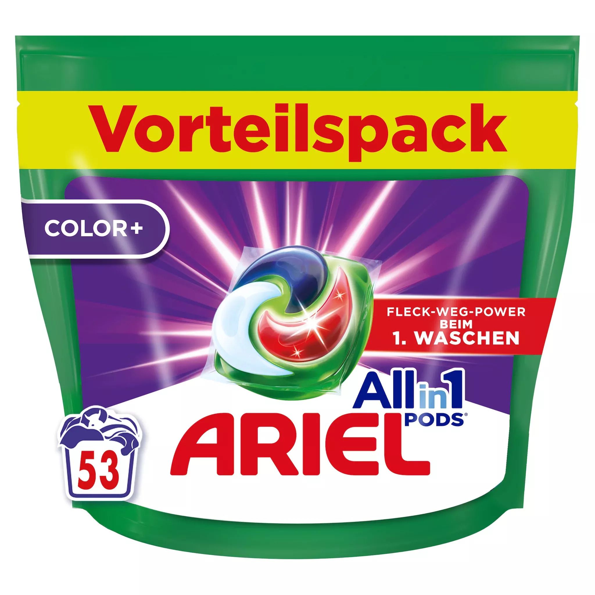Ariel All-in-1 PODS Color+ Flüssigwaschmittel-Kapseln 53 Waschladungen