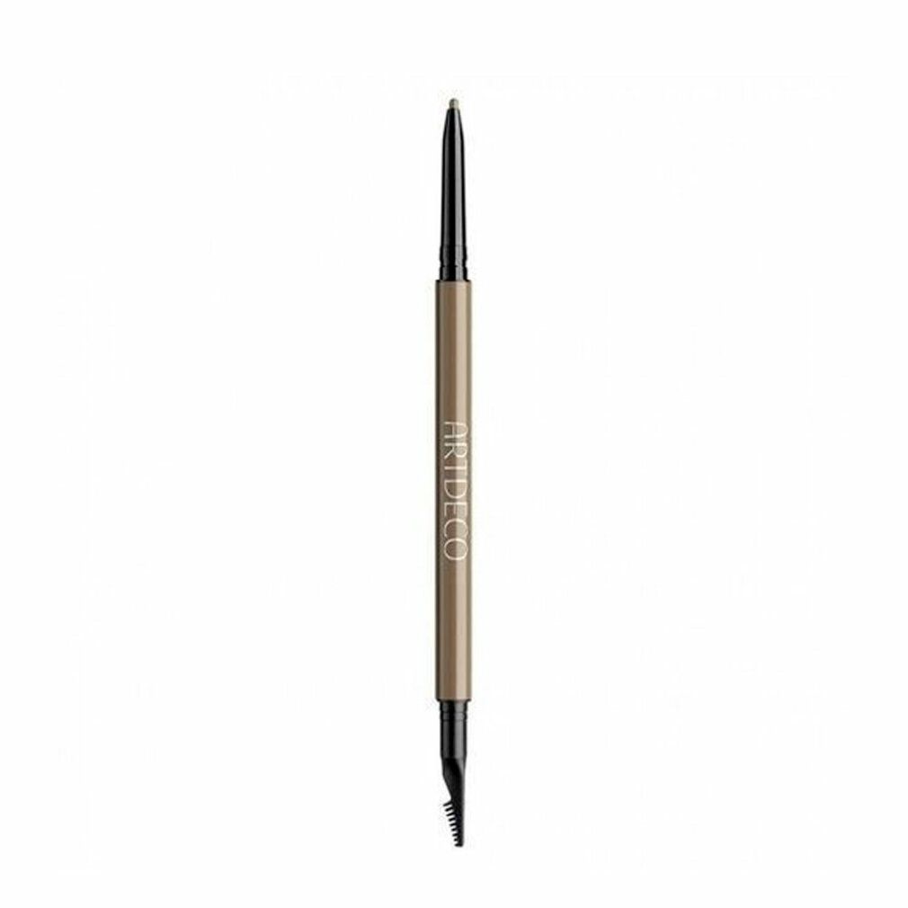 Artdeco Ultra Fine Brow Liner. Stift mit Bürste. Hellbraune Mine, schwarze Bürste. Produkt mit Schriftzug.