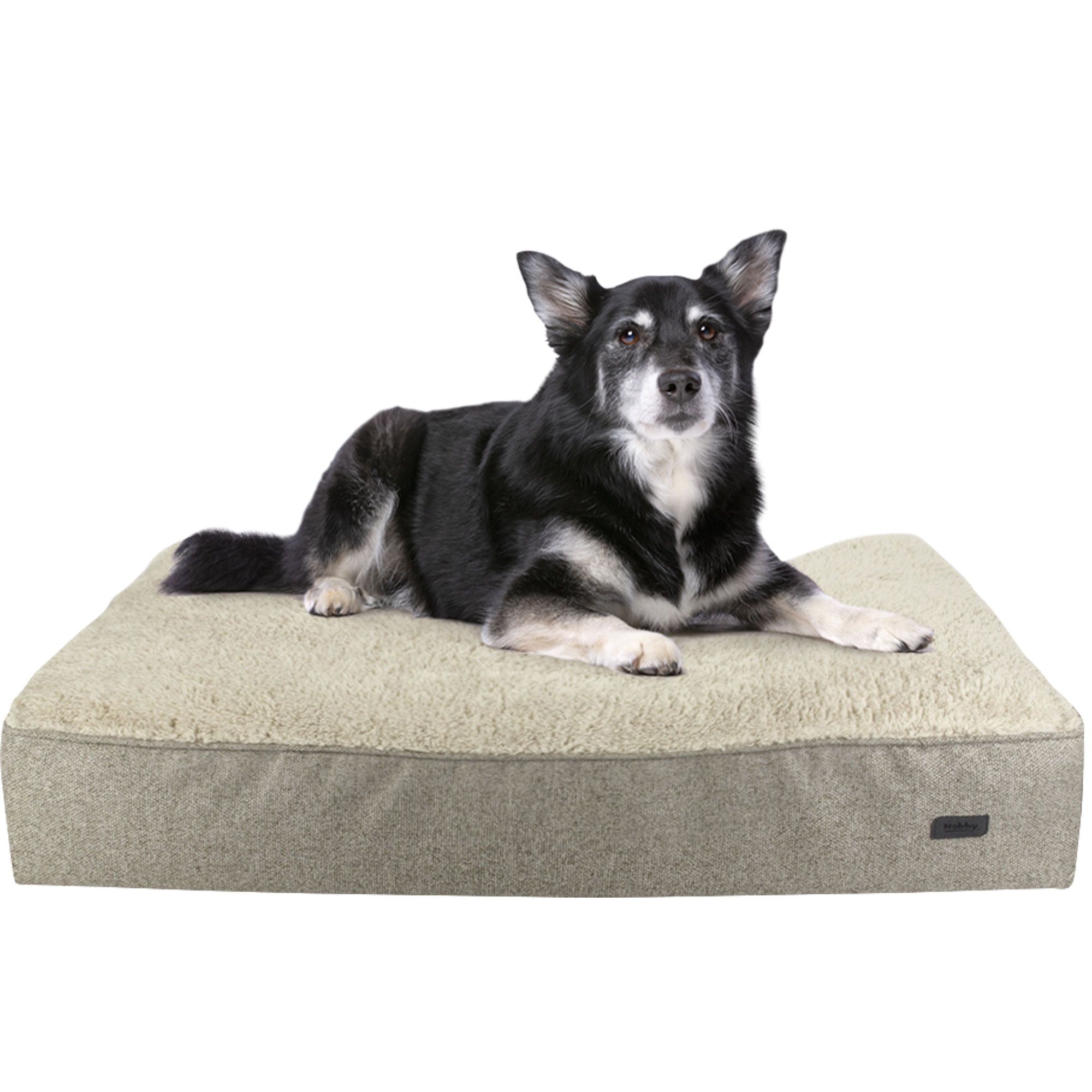 Orthopädisches Komfort Kissen Hundebett - Bezug waschbar - Beige