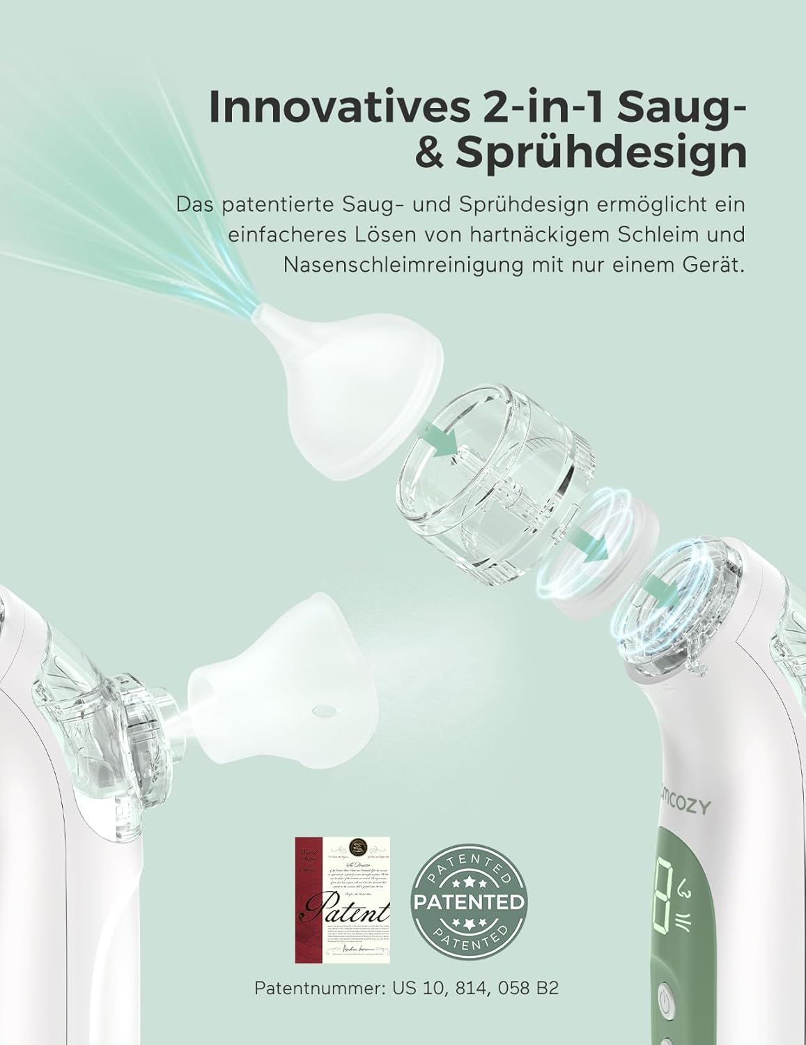Momcozy  BreezyClear Nasensauger Baby elektrisch