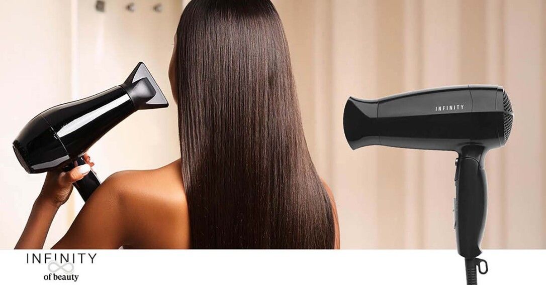 MELISSA Haartrockner mit klappbarem Griff 1600W Schwarz