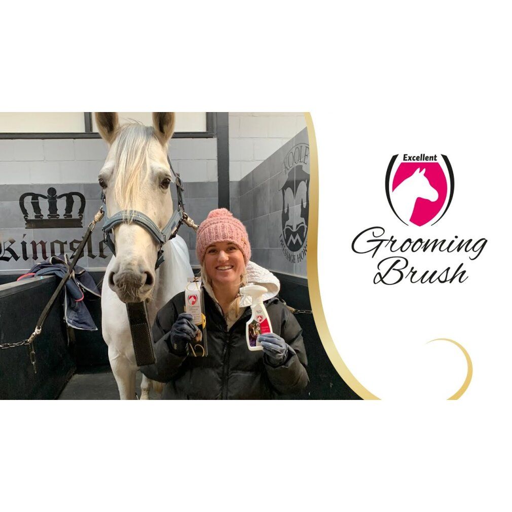 Excellent Horse Grooming Brush Medium rosa