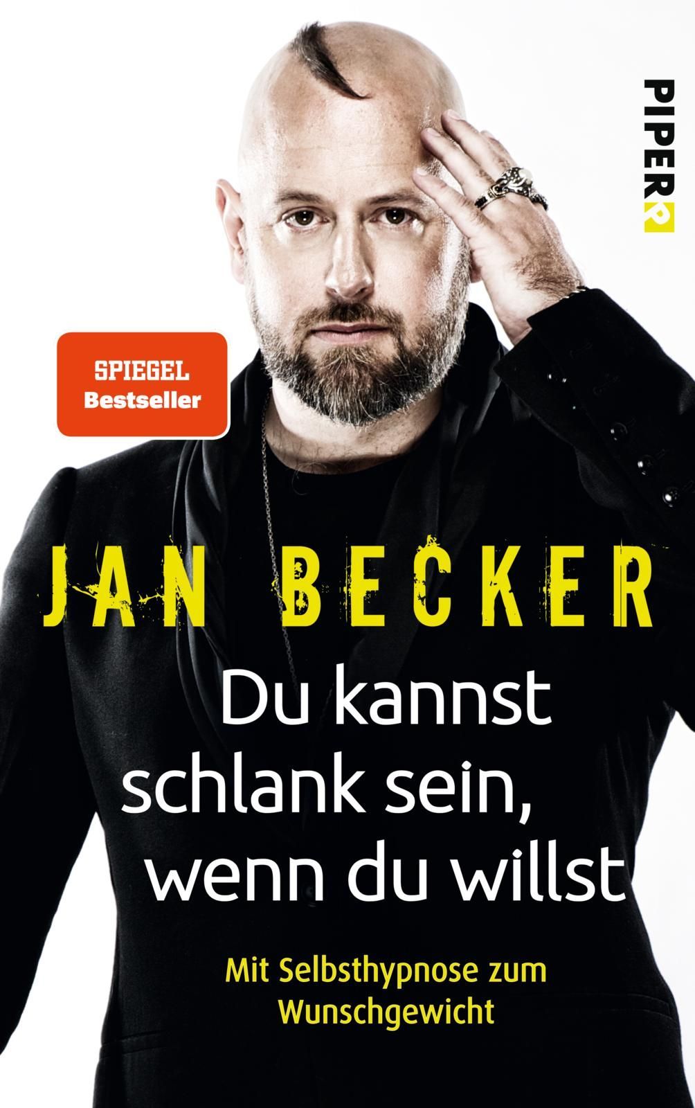 Buchcover mit dem Titel "Du kannst schlank sein, wenn du willst" von Jan Becker. Auf dem Cover ist ein Mann abgebildet.