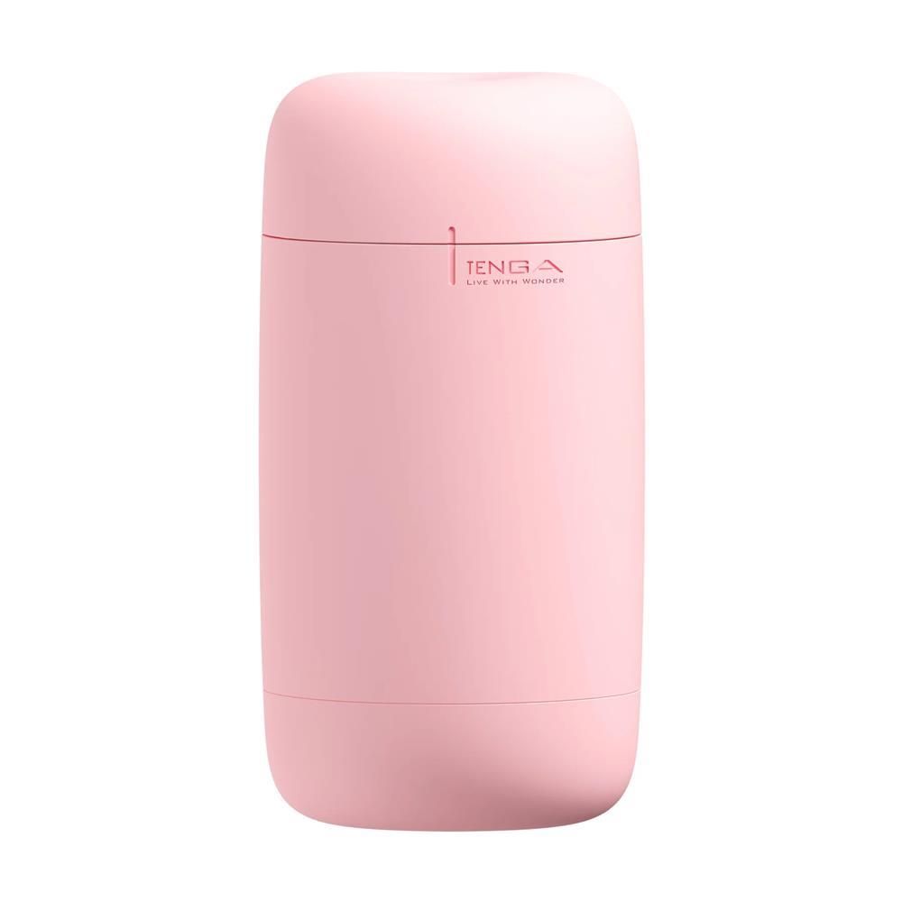 TENGA Puffy Masturbator in Rosa, geschlossene Form.