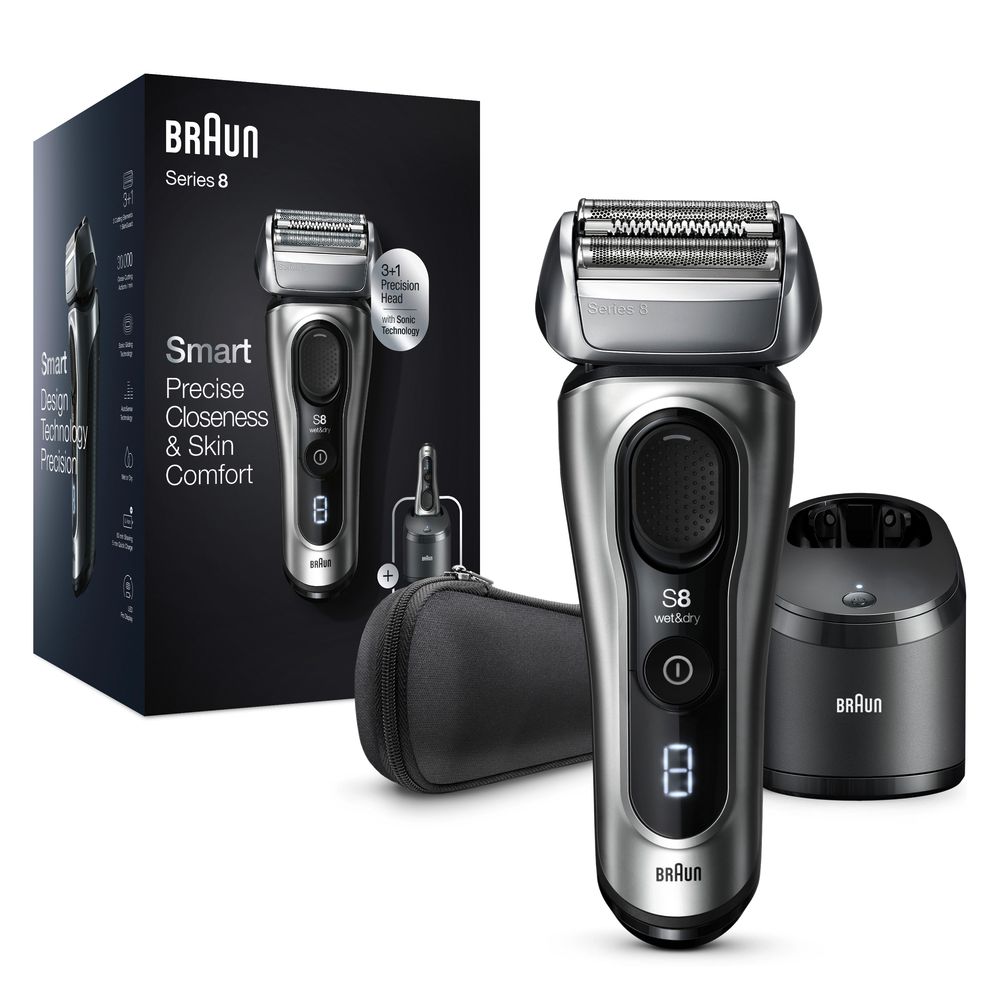 Braun - Elektrischer Rasierer "Series 8 - 8457cc System wet&dry" in Silber