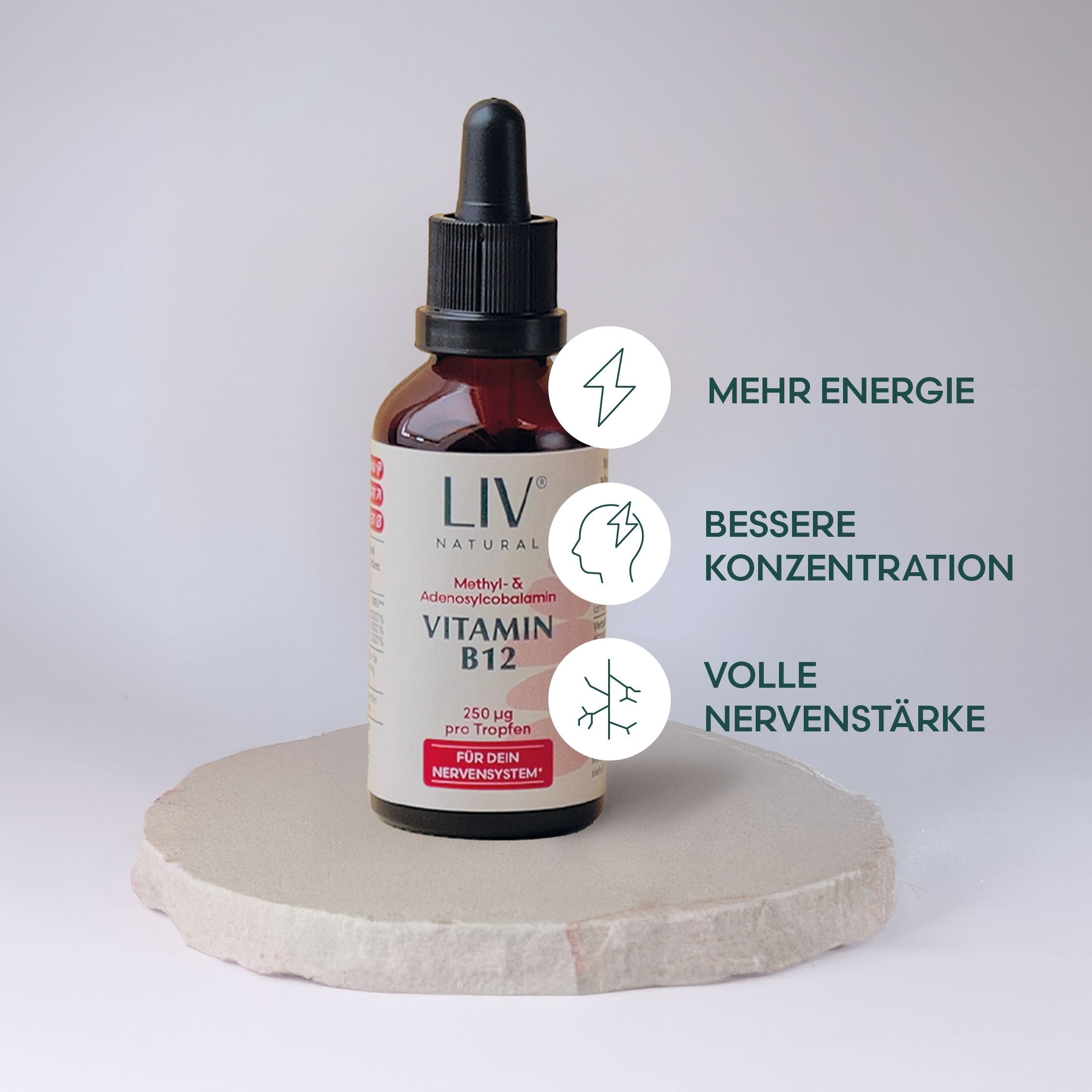 LIV Vitamin B12 Tropfen alkoholfrei vegan 200µg Methylcobalamin & 50µg Adenosylcobalamin