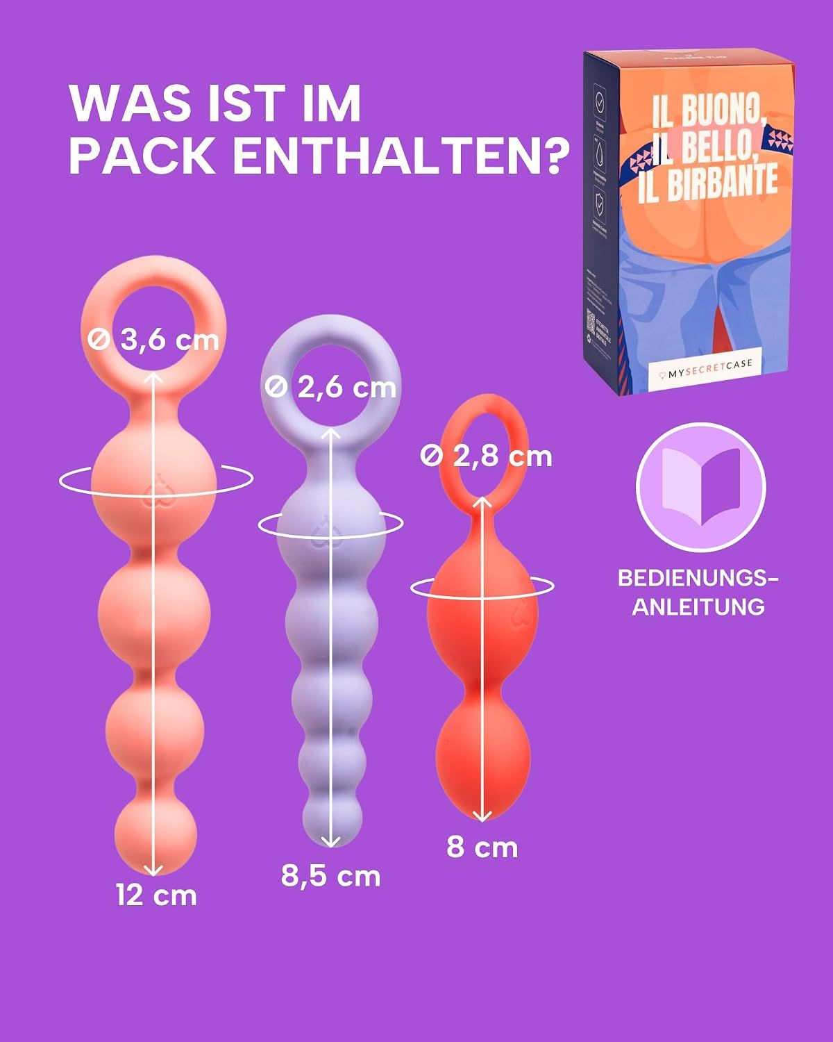 MySecretCase Analtrainer-Sortiment aus Silikon