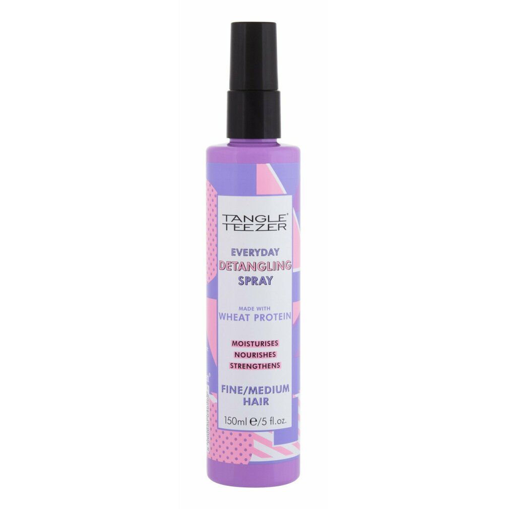 Flasche mit Sprühkopf. Aufschrift: Everyday Detangling Spray. Für feines/mittleres Haar. Mit Weizenprotein.