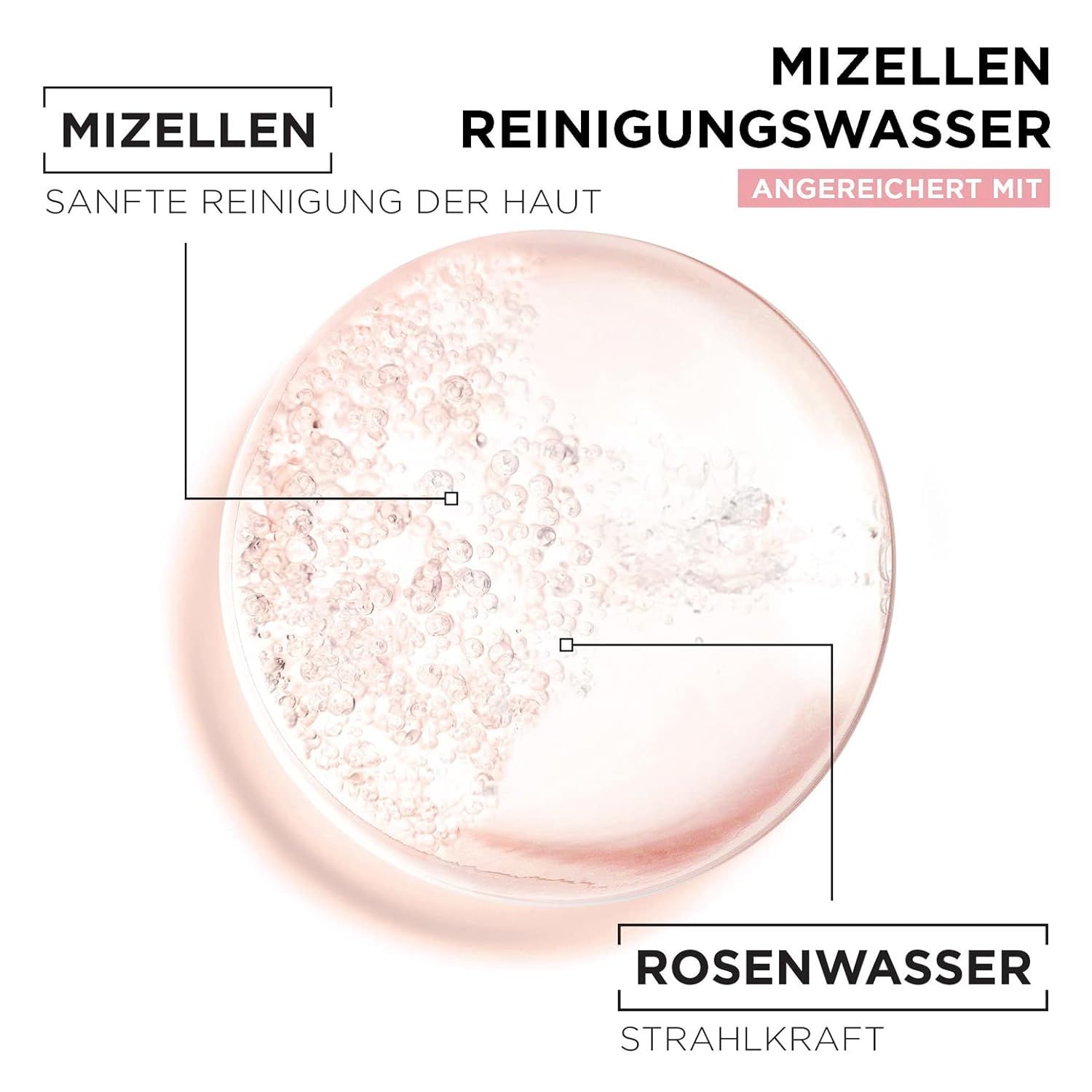 Garnier Mizellen Reinigungswasser, All-in-1 Reinigung mit Rosenwasser 700  ml | Gesichtswasser