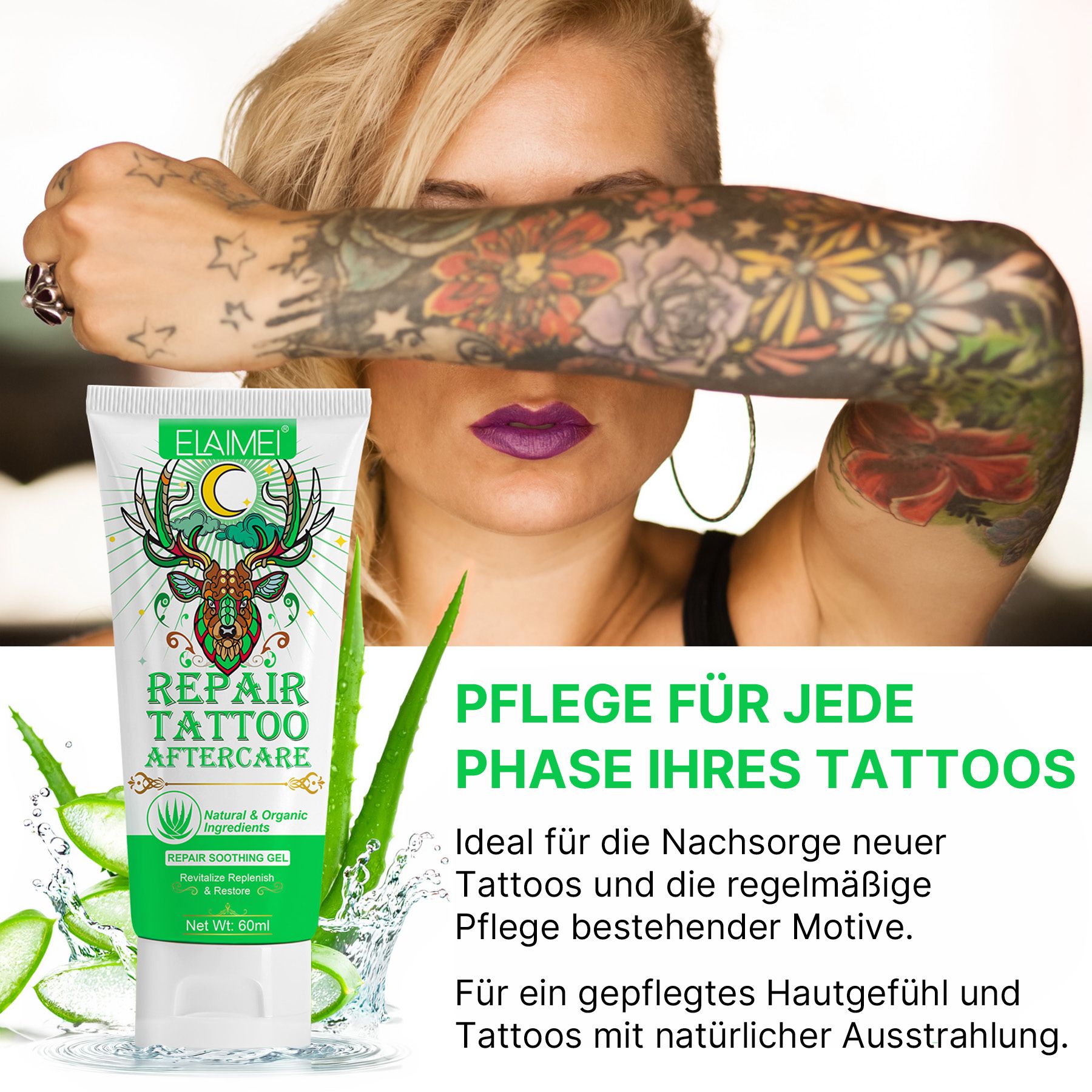 ALIVER Tattoocreme für die Tattoopflege Aftercare