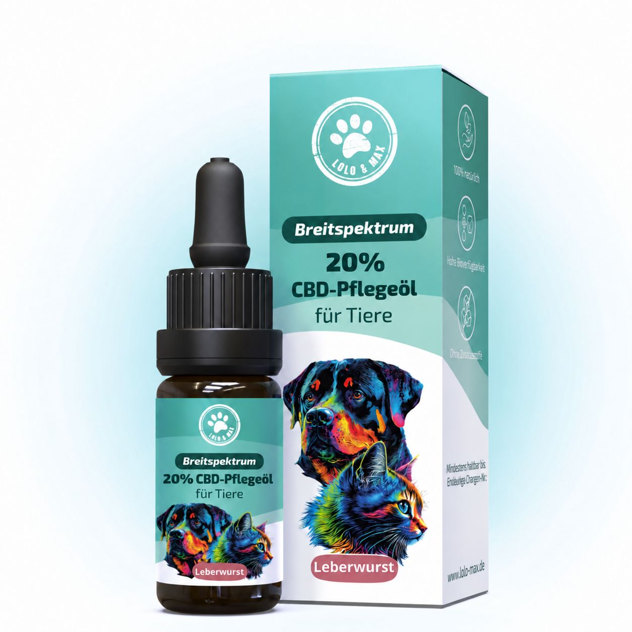 CBD-Pflegeöl für Tiere: "Enjoy Your Life!" Wohlbefinden, Gelassenheit, Entspannung.