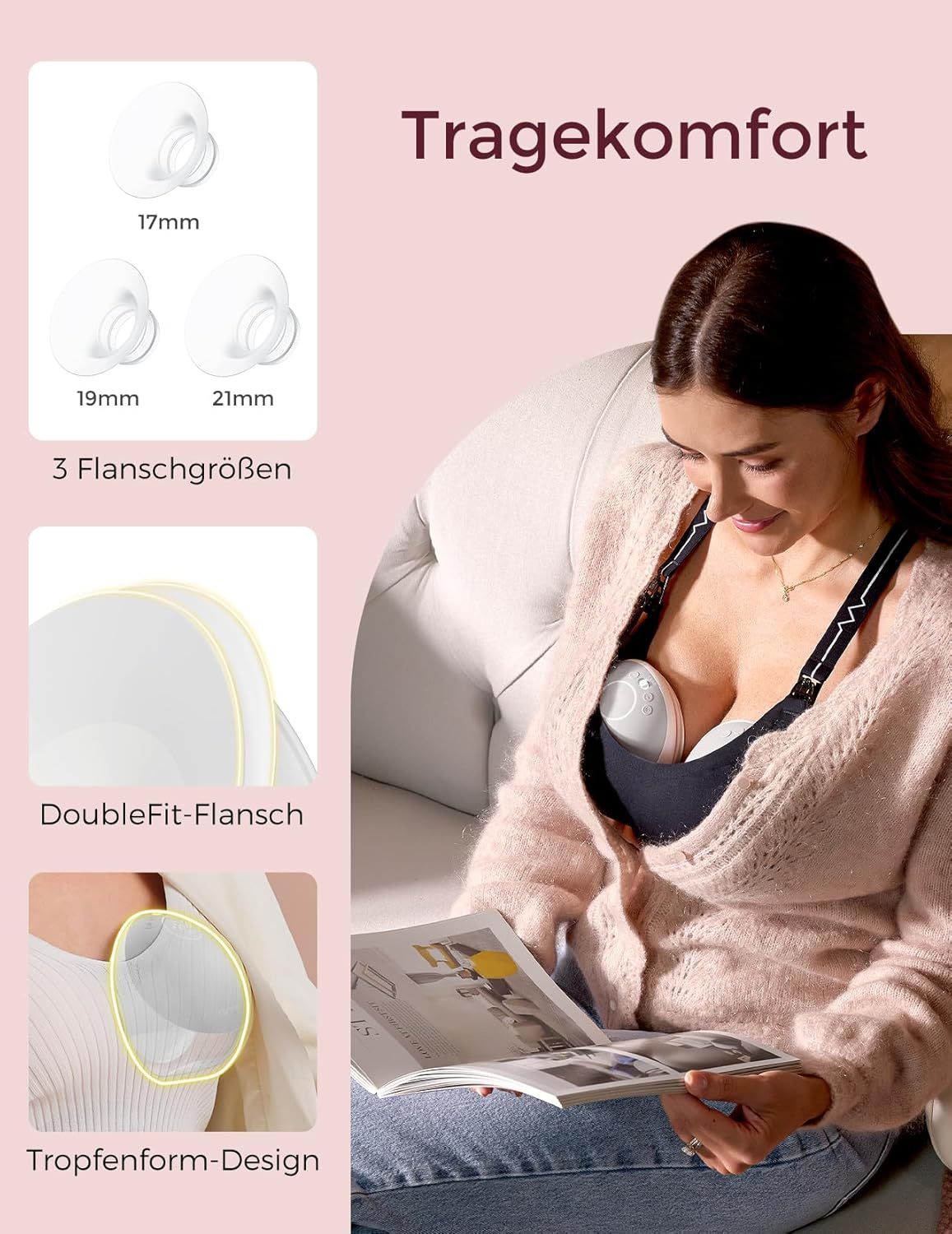 Momcozy Freihändige Milchpumpe Mobile Flow