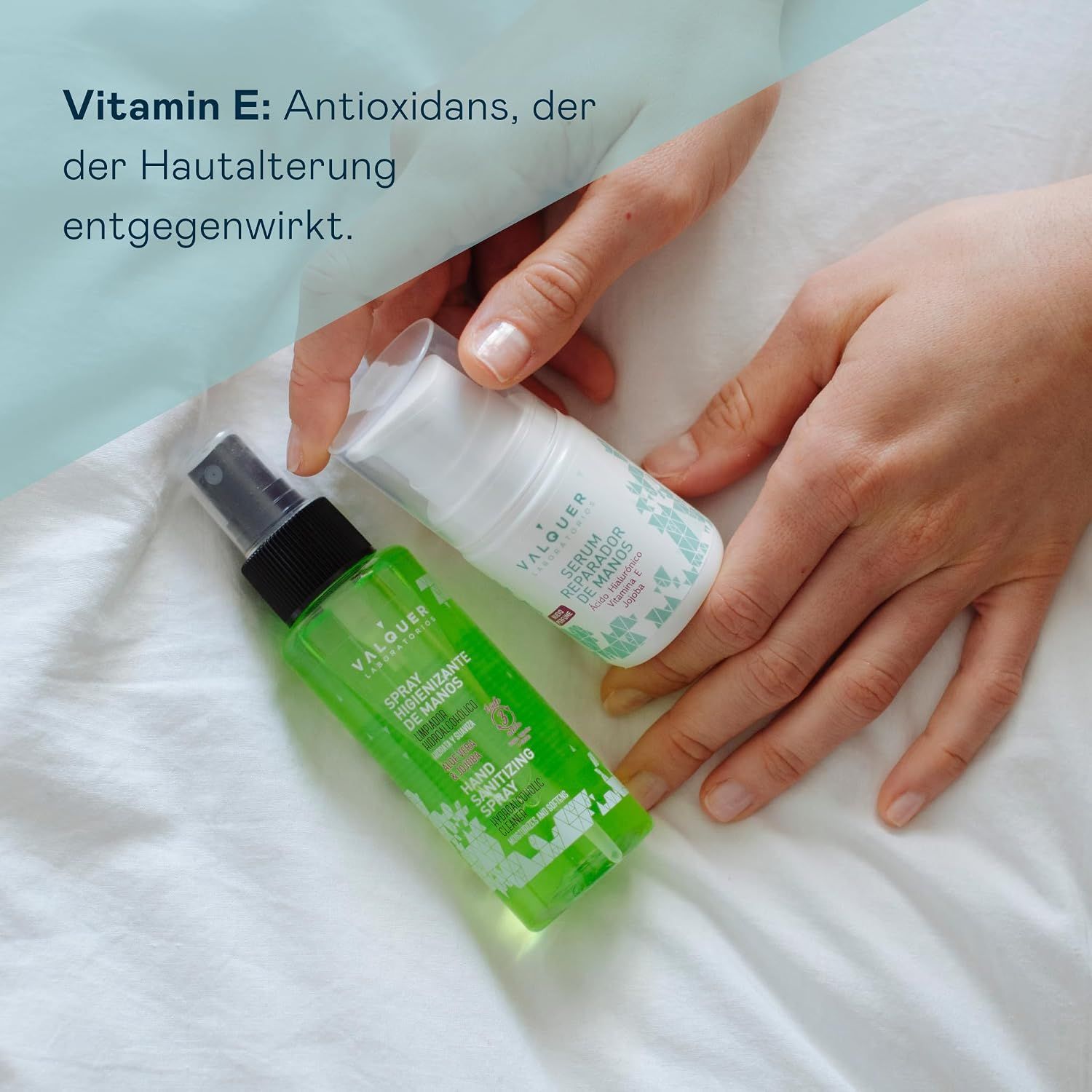 Flasche Handserum mit Pumpspender, "Reparierendes Handserum".