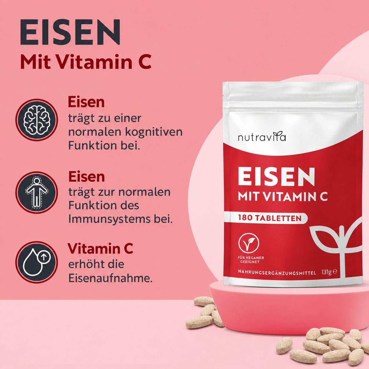Nutravita Eisen 40 mg mit Vitamin C