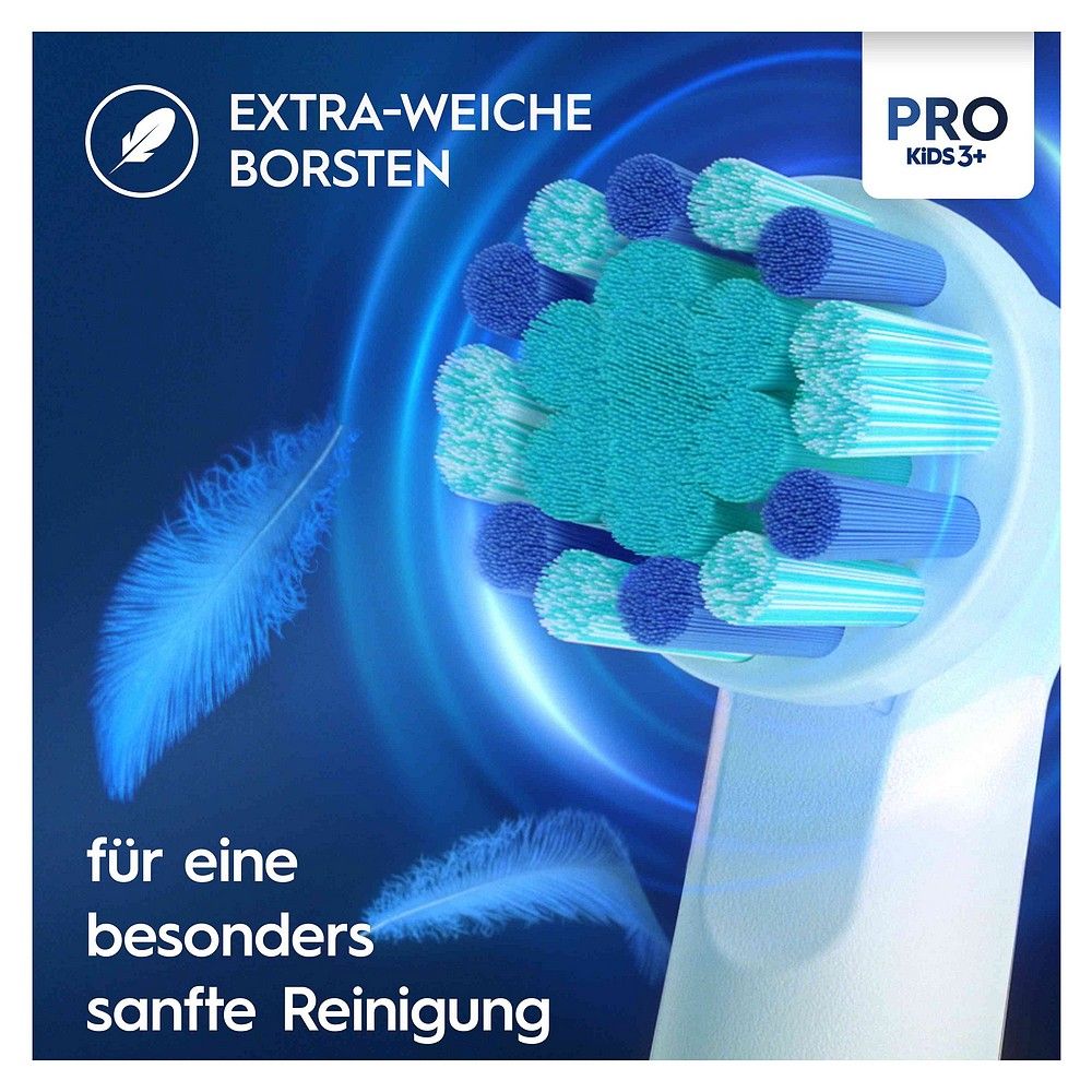 Aufsteckbürste mit extra-weichen Borsten für sanfte Reinigung. "Pro Kids 3+"