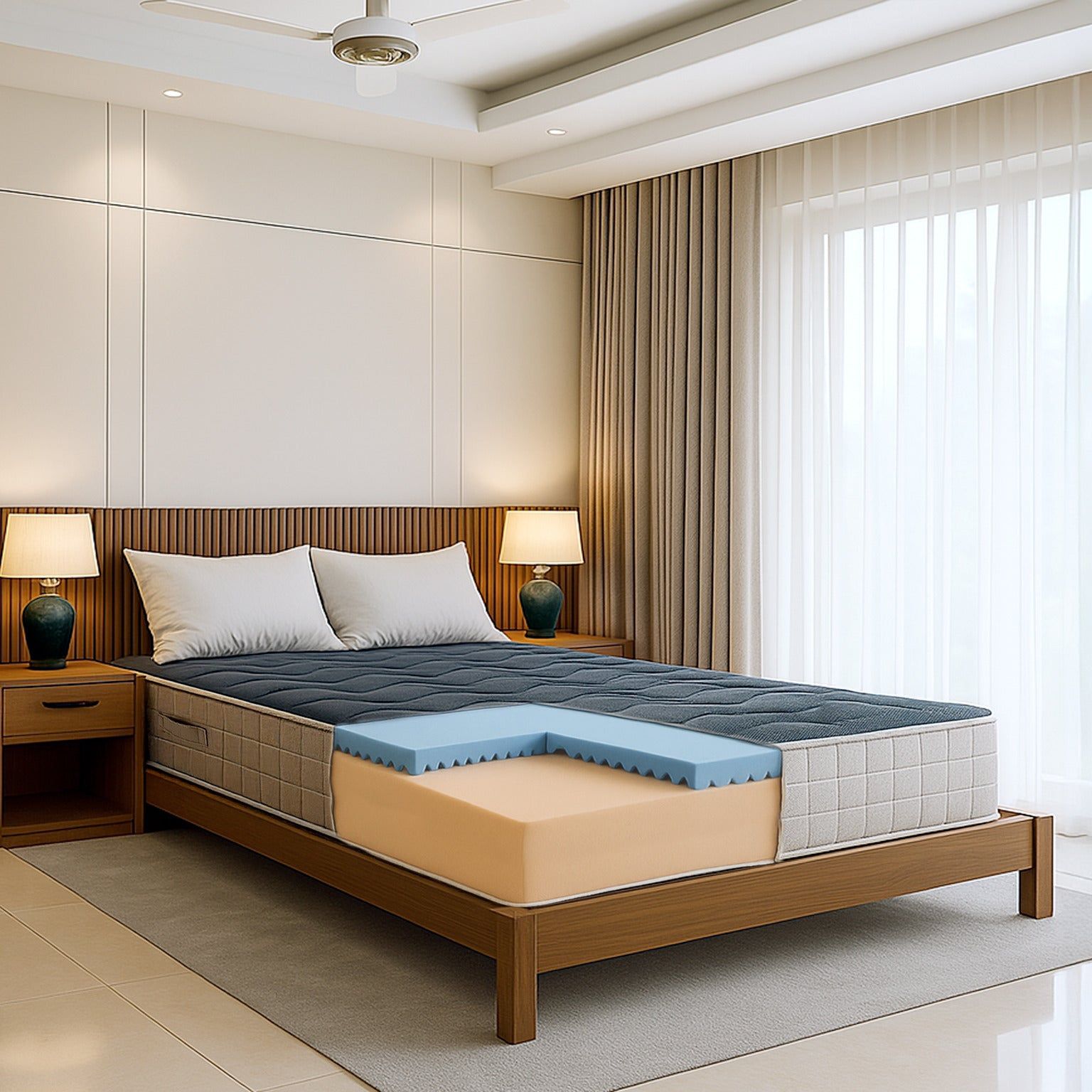 The White Stone Matratze 140x200 cm aus Memory Foam | Höhe 20 cm