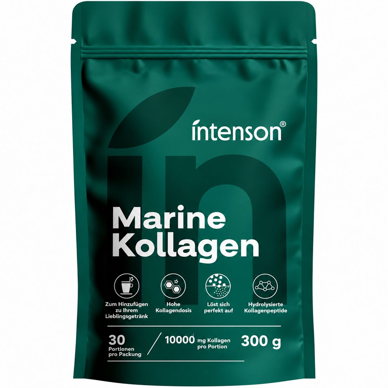 Intenson Marine Kollagen Beutel: 30 Portionen, 10.000 mg Kollagen pro Portion, 300 g.