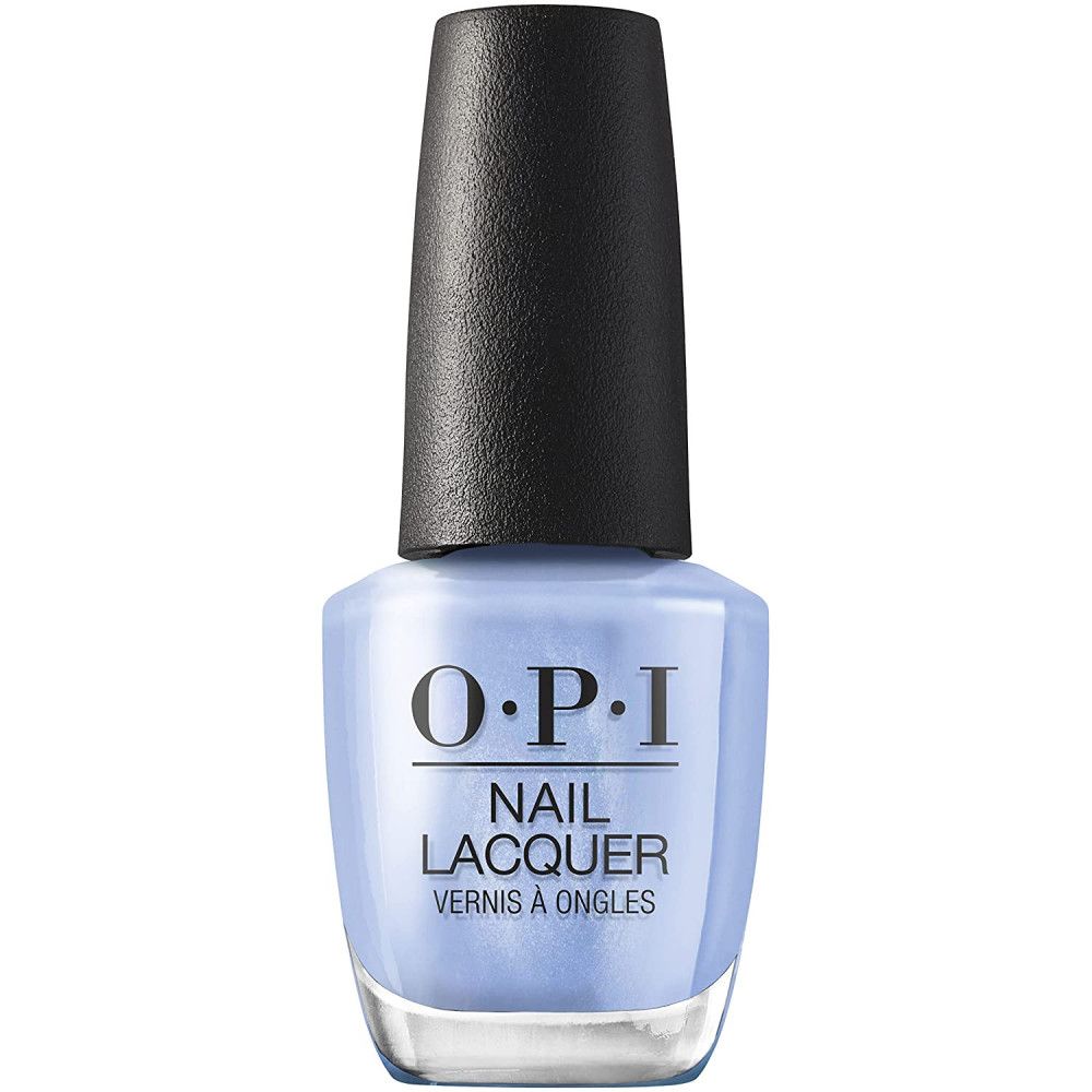 O.P.I. Nagellack-Flasche mit schwarzem Deckel. Auf dem Etikett steht "Nail Lacquer".
