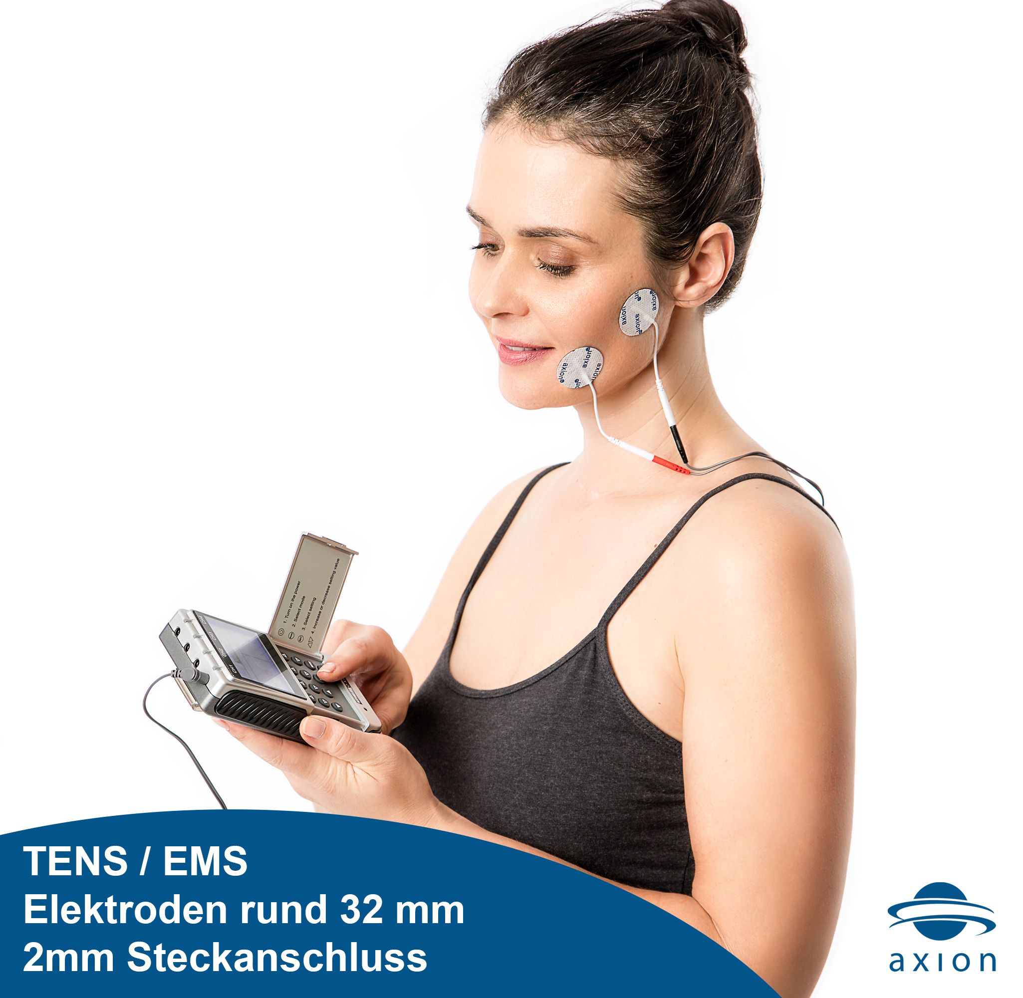 axion® selbstklebende Elektrodenpads rund 3,2 cm – passend zu axion, Prorelax, Promed, etc.