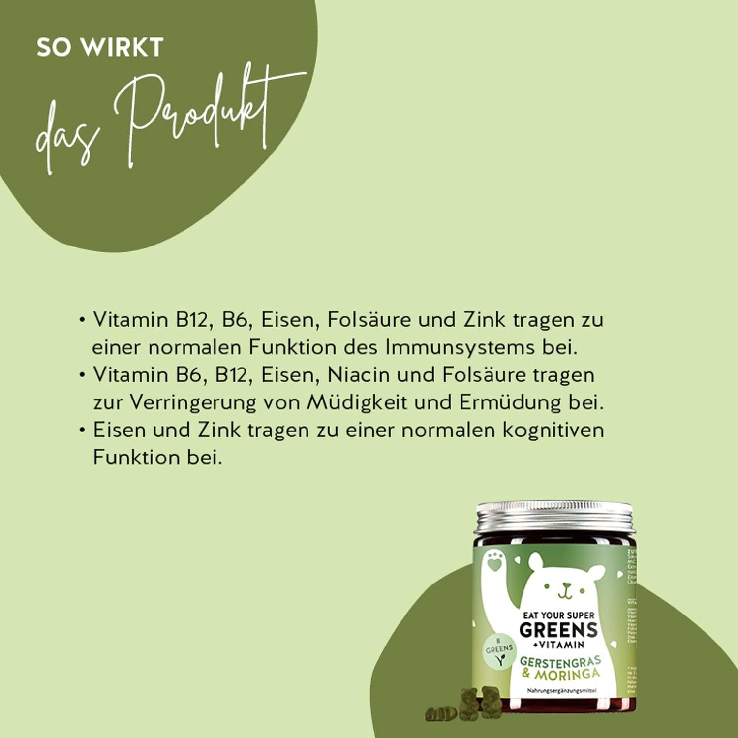 Bears with Benefits Hochdosierter Supergreens Vitaminkomplex