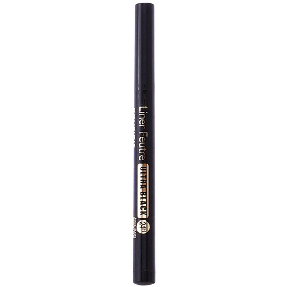 Schwarzer Eyeliner-Stift. Aufschrift: Liner Feutre Ultra Black. Schwarze Kappe.