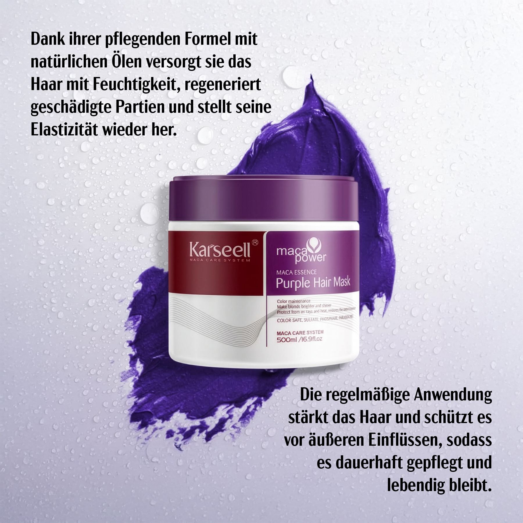 Karseell Haarmaske Purple für Blondes Blondiertes Graues Haar