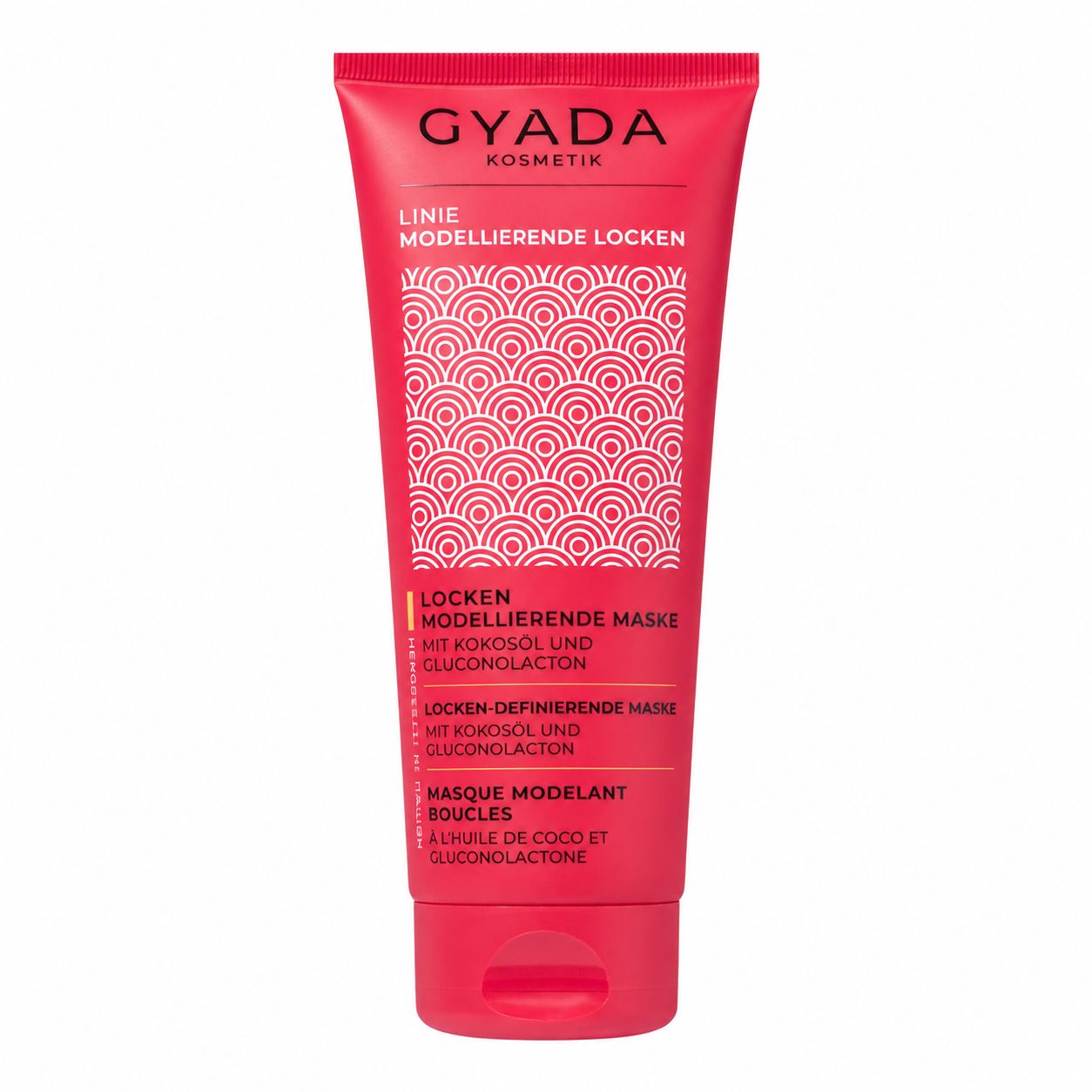 GYADA KOSMETIK Locken Modellierende Maske in roter Tube mit weißem Muster.
