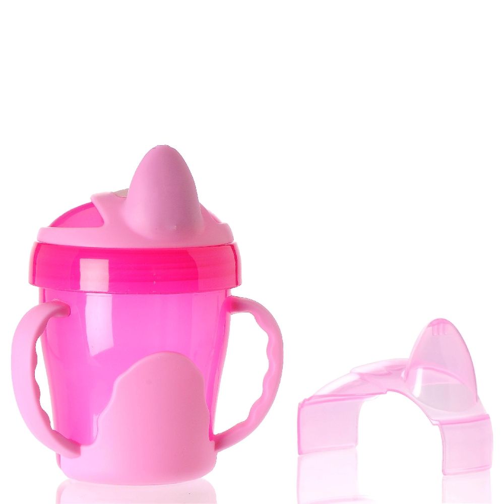 Vital Baby - 3-Stufen Trinklernbecher (Schnabeltasse, 2 Löcher Deckel und Trinkring)