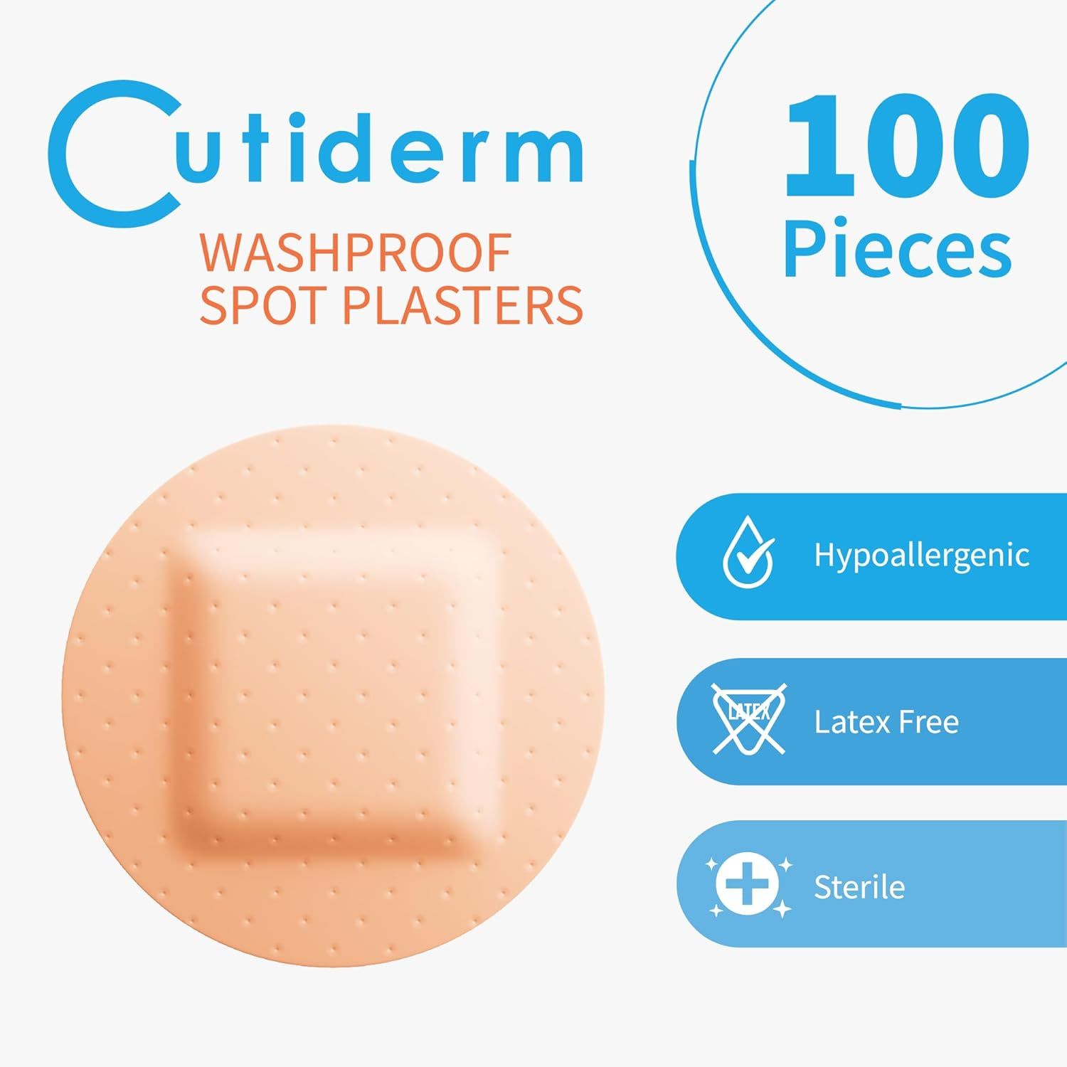 Cutiderm Kleine runde Pflaster, 22 x 22 mm