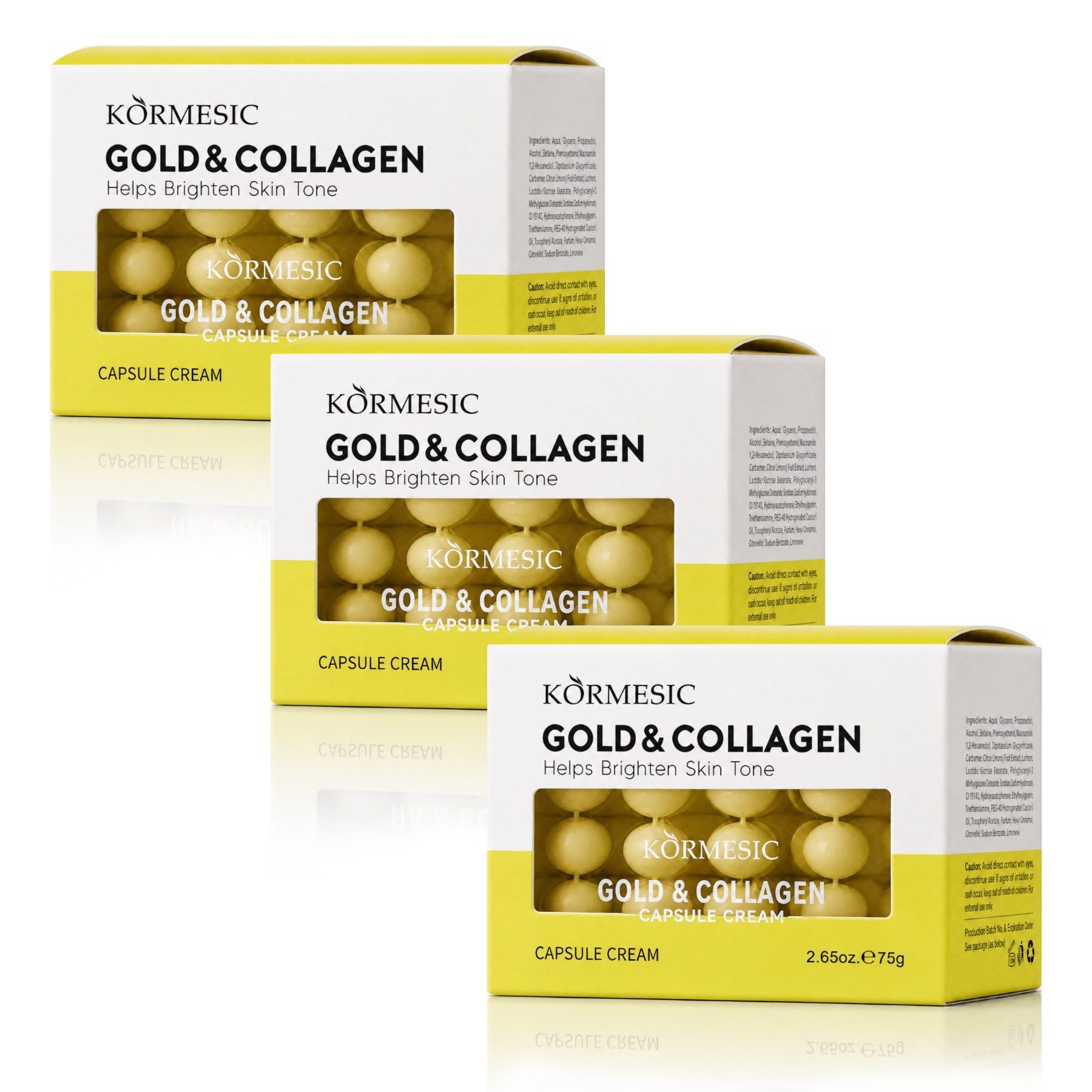 KORMESIC Gesichtscreme Kollagen Gold Kapselcreme Glow Strahlende Haut