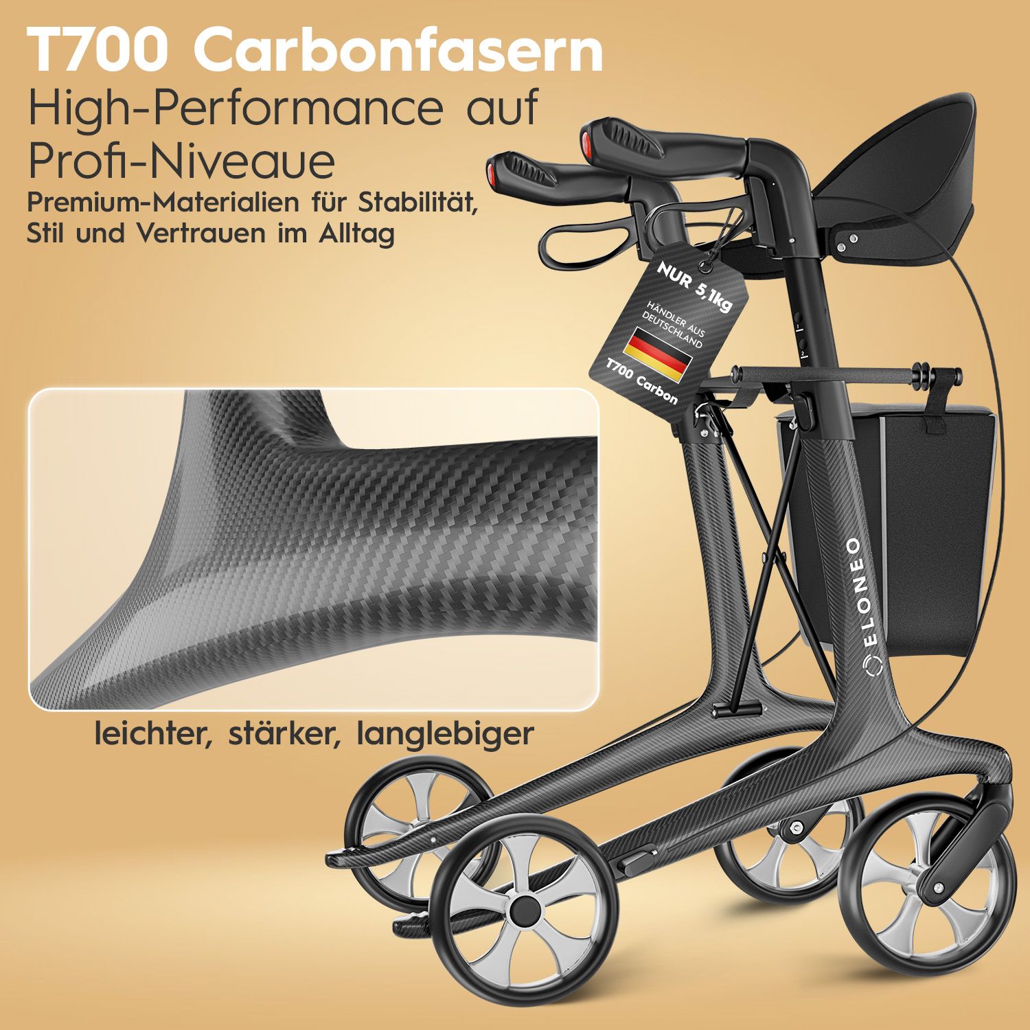 ELONEO Carbon Rollator - M