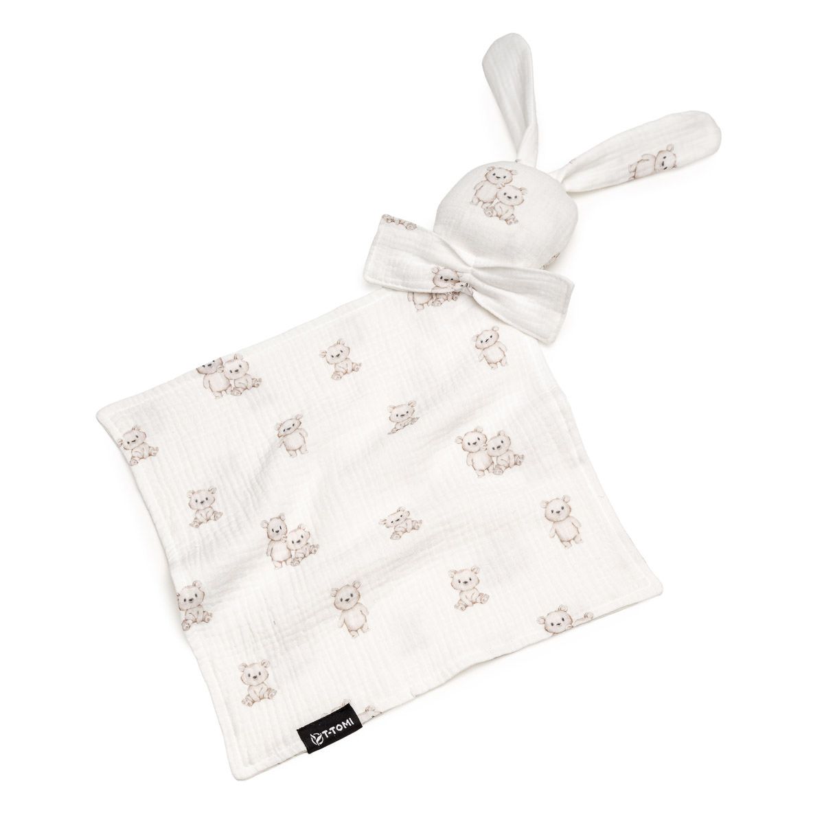 T-TOMI Musselinkuscheltuch Teddy