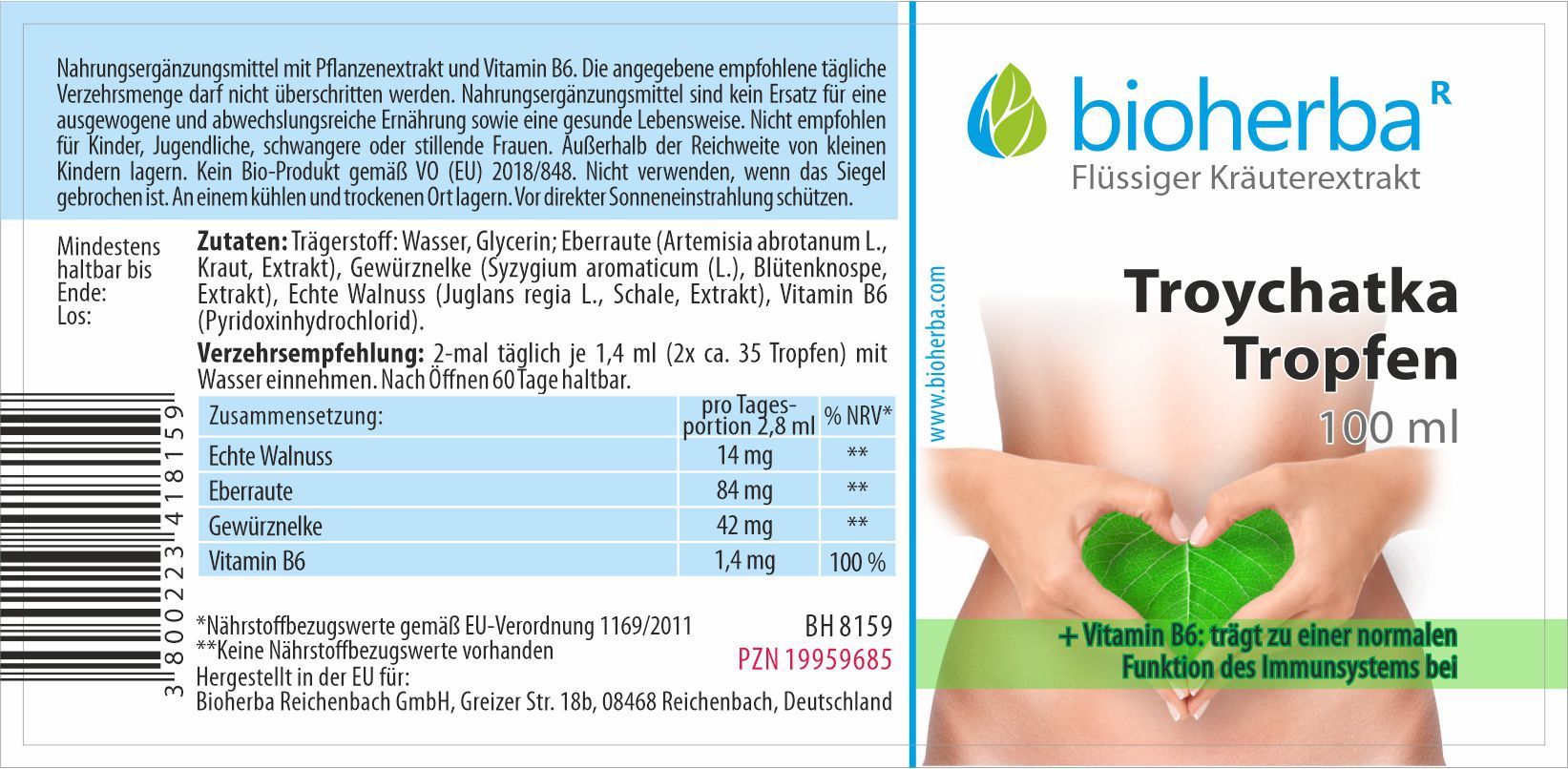 Bioherba Troychatka Tropfen Tinktur