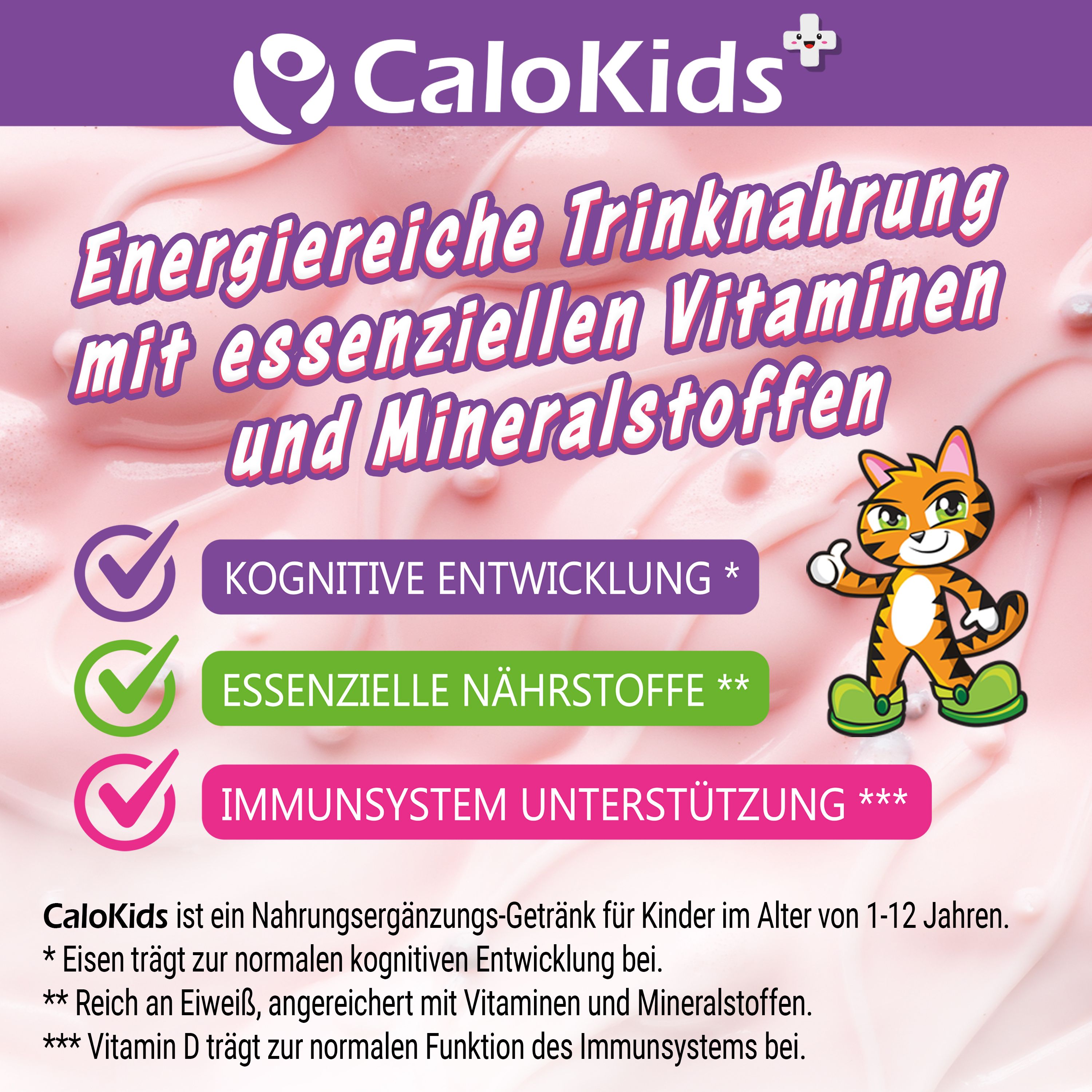 CaloKids + | Hochkalorische Trinknahrung für Kinder mit Vitaminen & Mineralstoffen & Protein