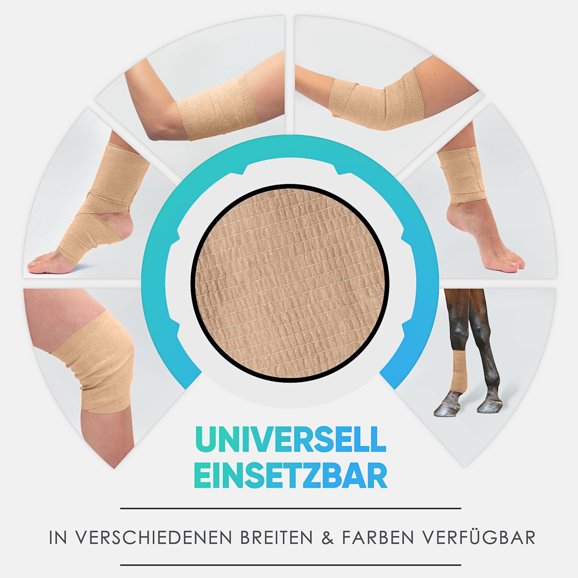 Health Press Haftbandage – Selbstklebender Verband 10cm x 4,5m