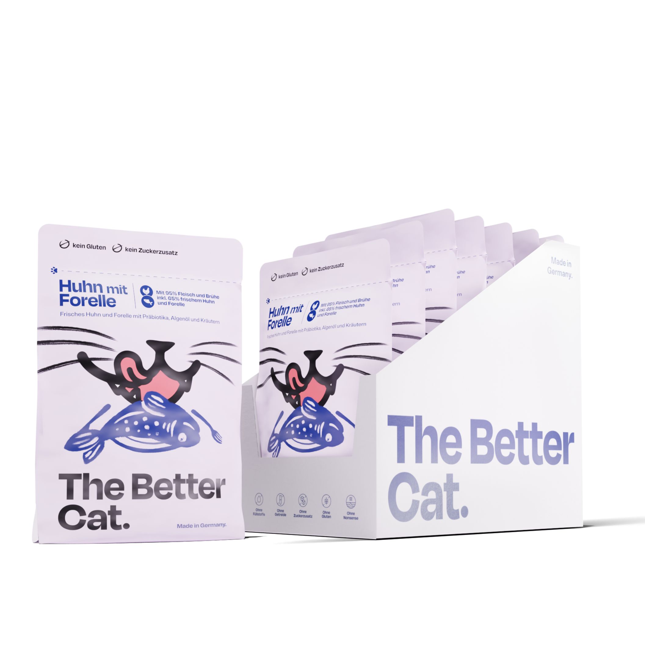 The Better Cat Katzenfutter Nass - Huhn & Forelle