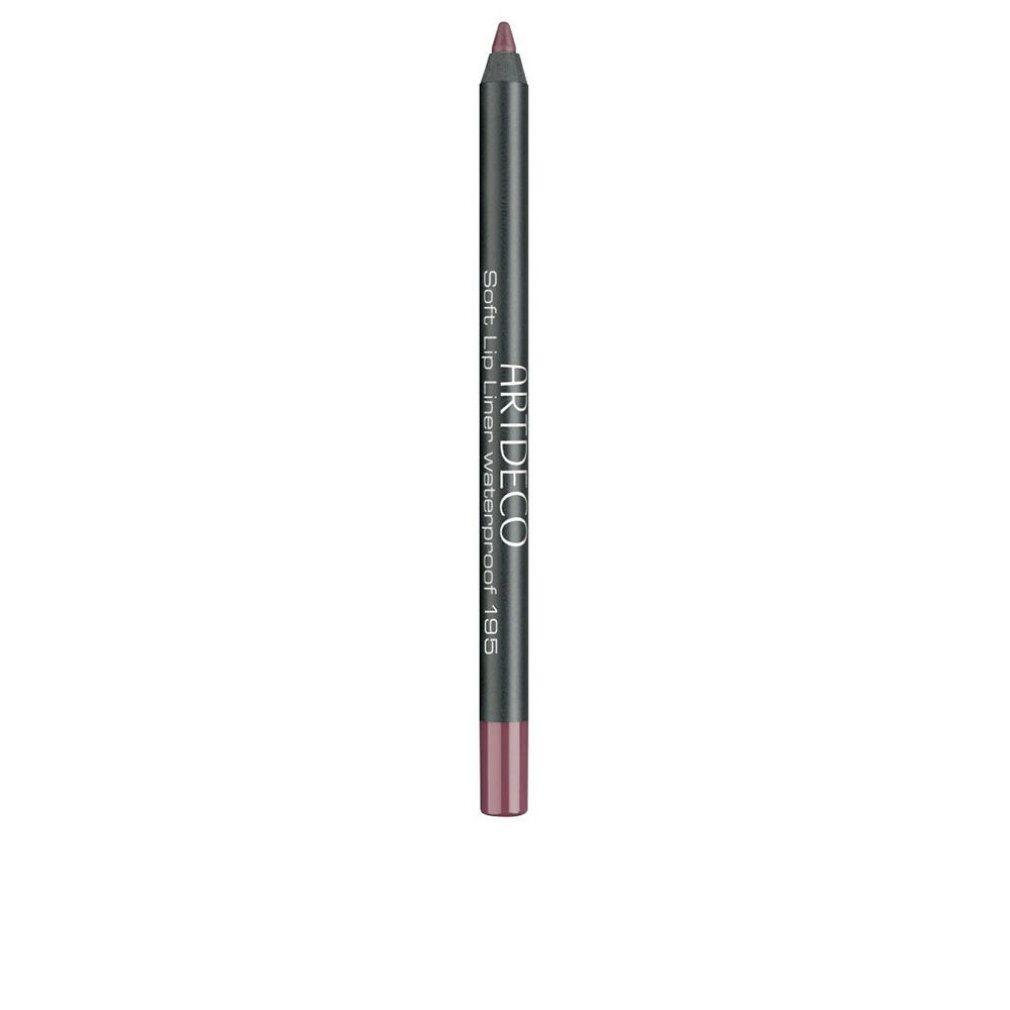 Lippenstift-Stift. Dunkelgrauer Stift mit rosafarbenem Ende. Aufschrift: Artdeco Soft Lip Liner Waterproof 185.