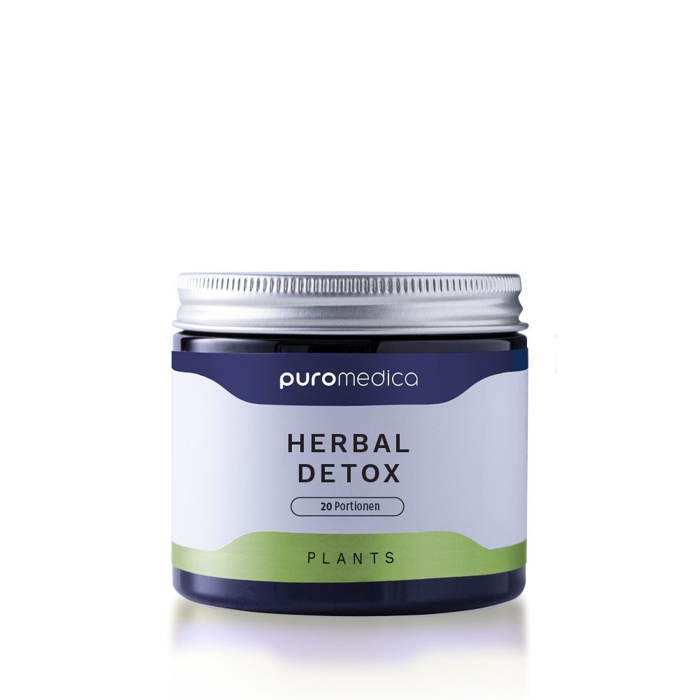 Puromédica Herbal Detox Dose mit 20 Portionen.