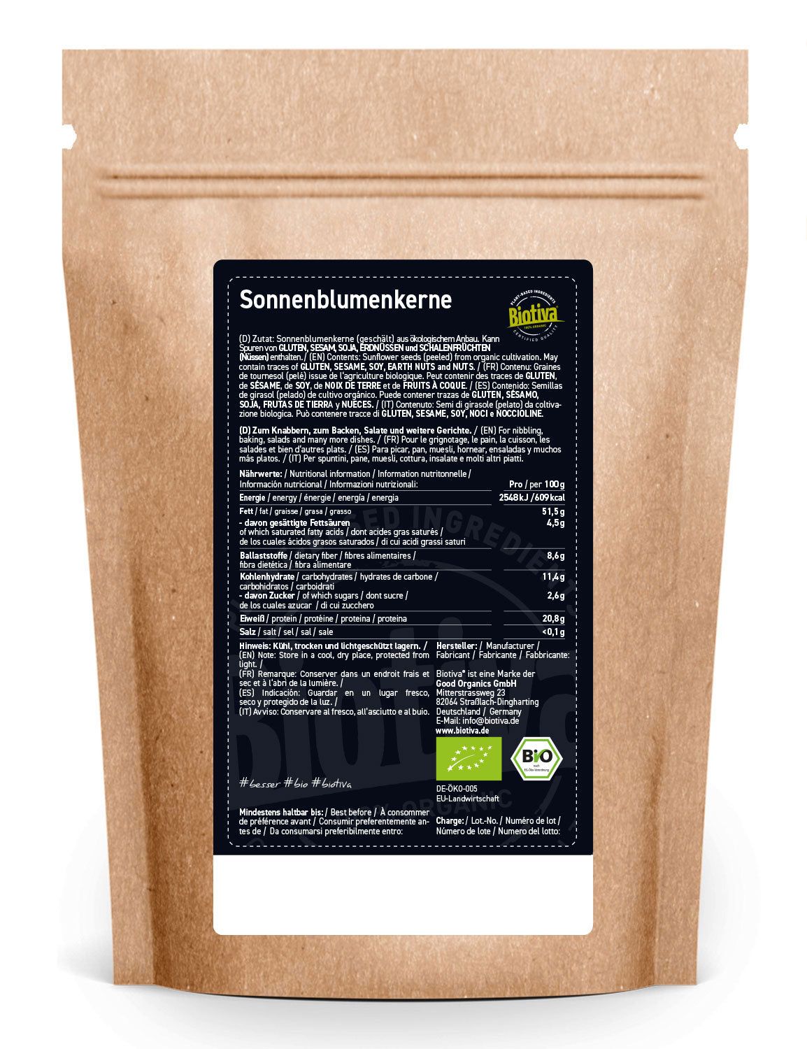 Biotiva Sonnenblumenkerne Bio