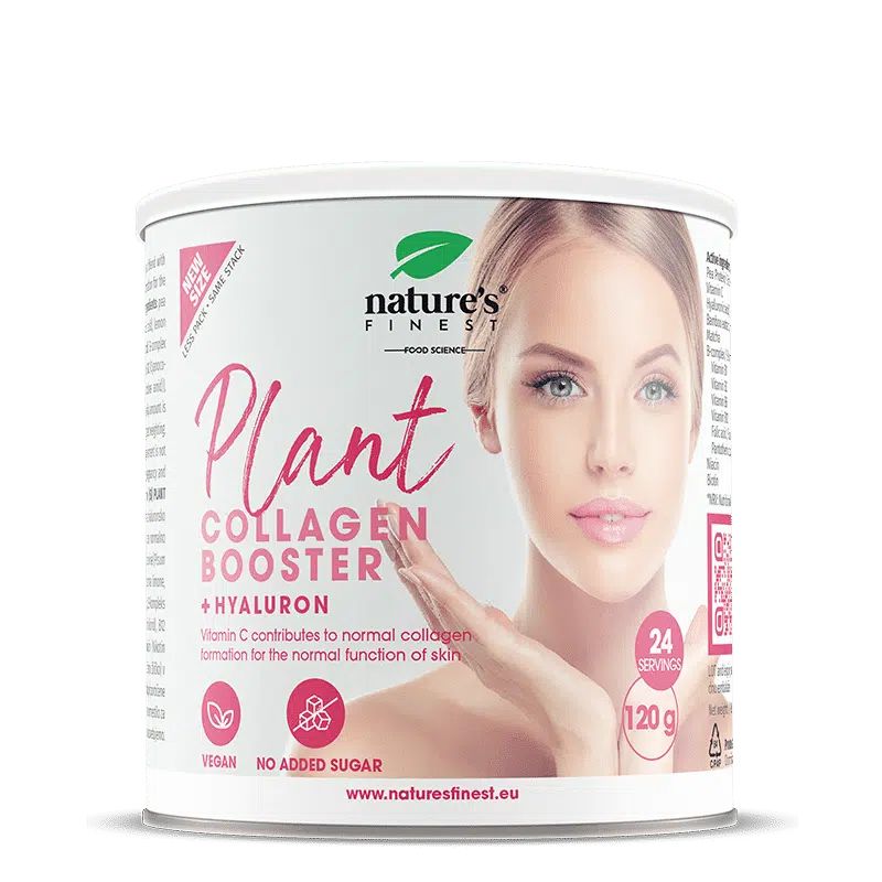 Dose Nature's Finest Plant Collagen Booster mit Hyaluron, 120g.
