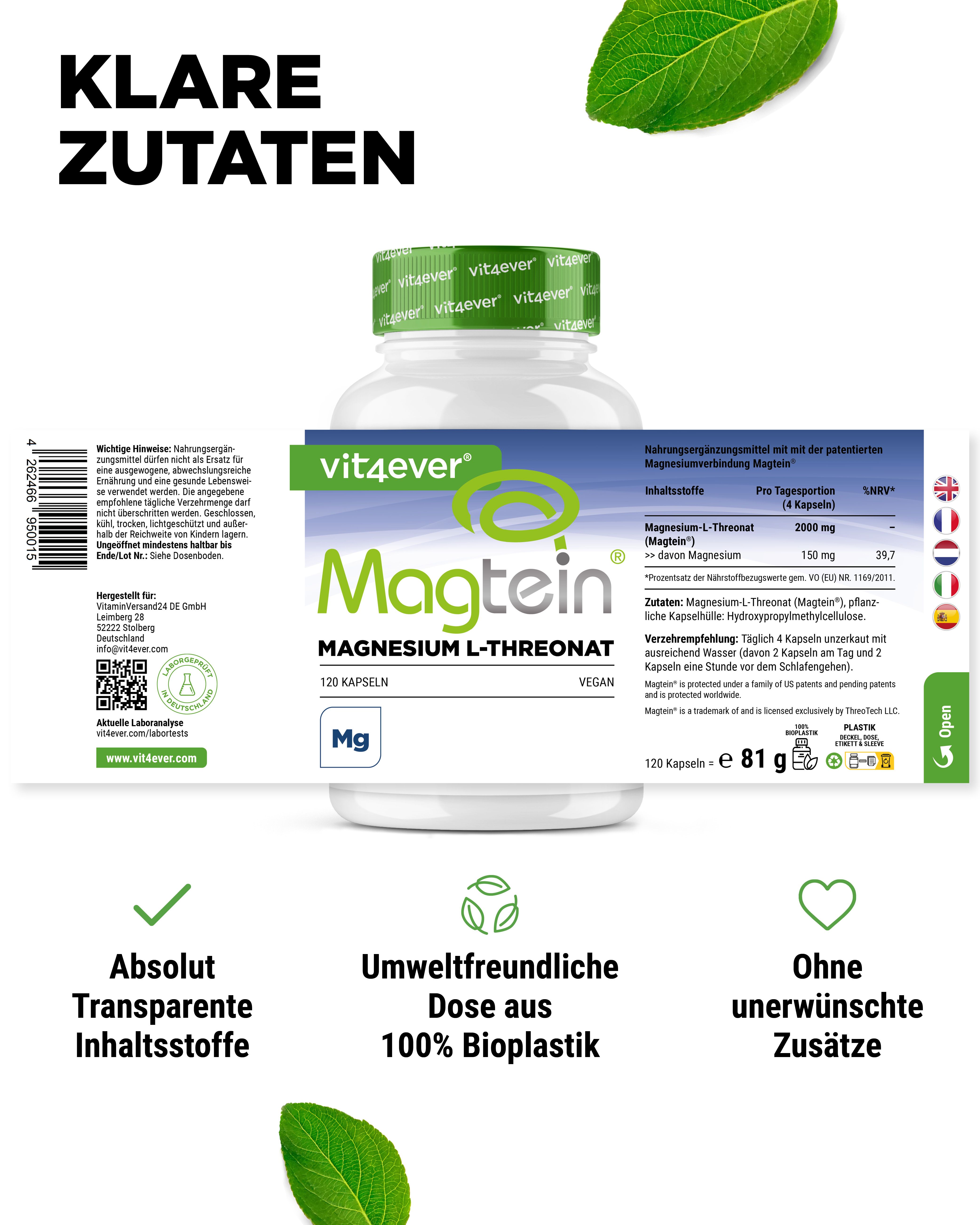 vit4ever Magnesium L-Threonat (Magtein®)