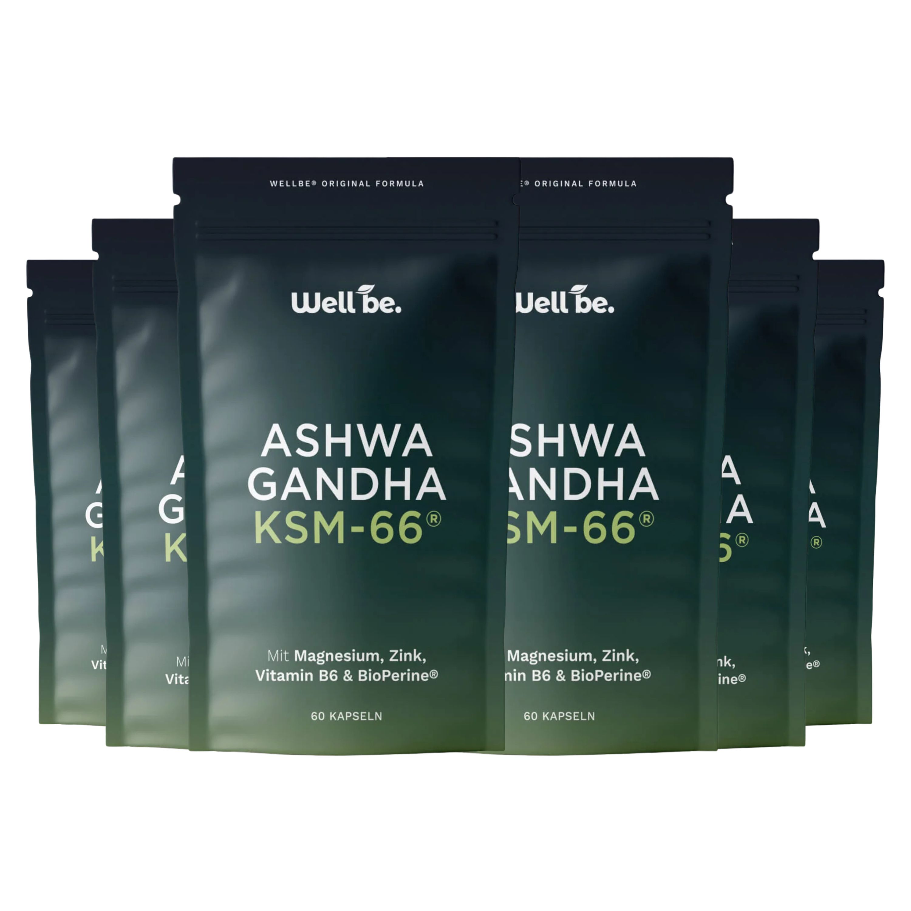 wellbe Ashwagandha KSM-66® – Mit Magnesium, Zink & Vitamin B6